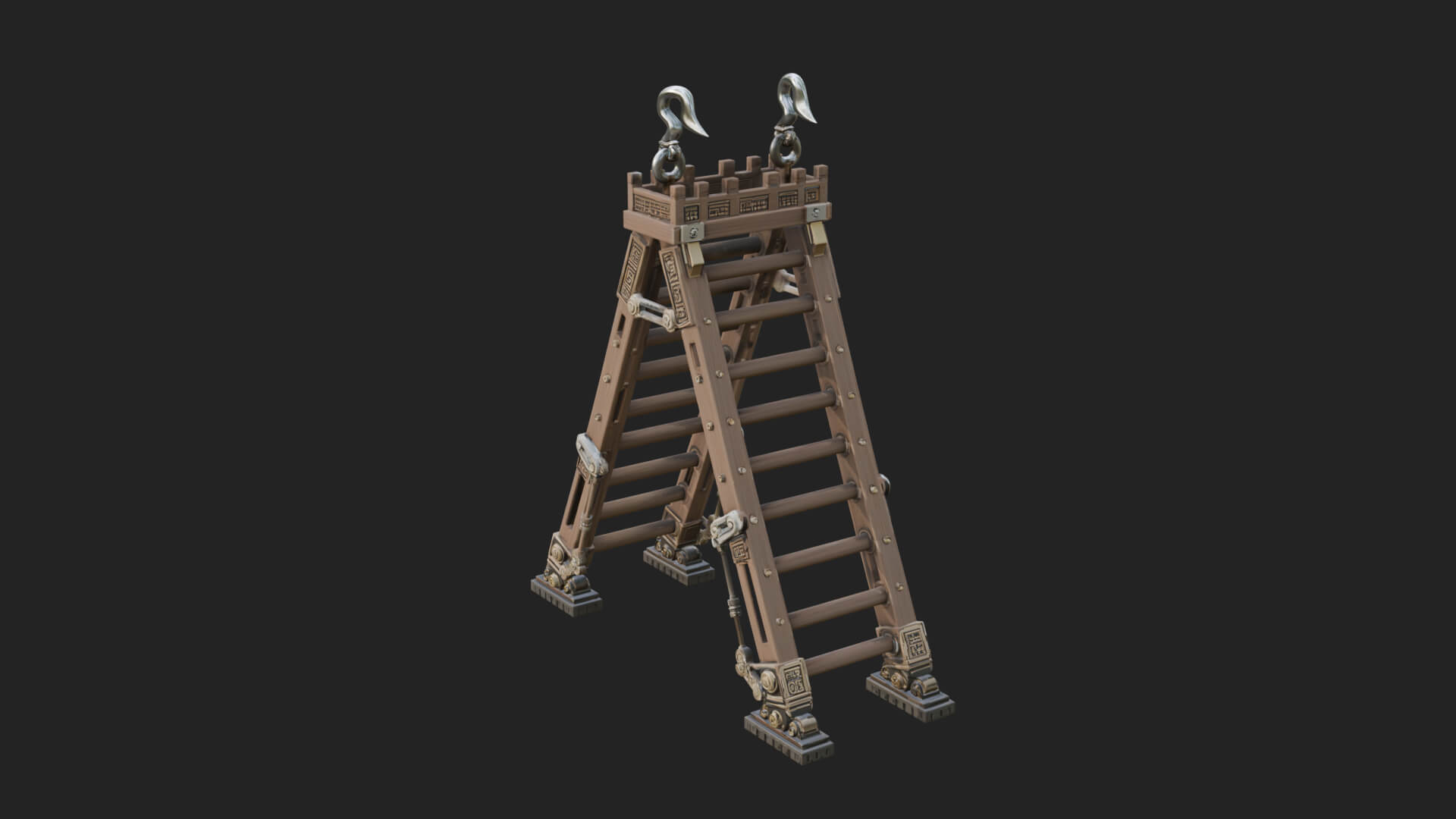 Siege Scaling Ladder Model Design 3 3D Print Model 3D Model