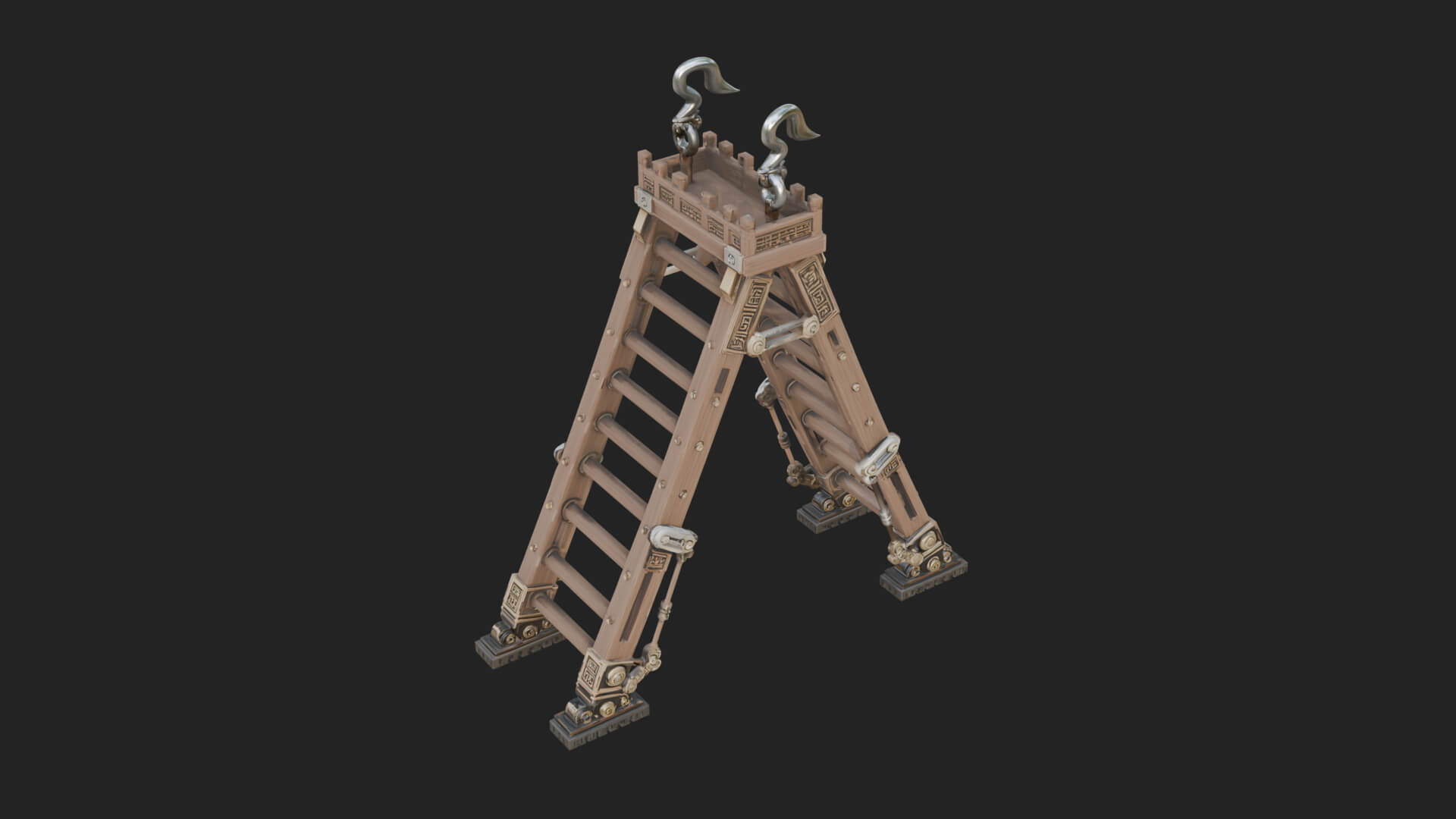 Siege Scaling Ladder Model Design 3 3D Print Model 3D Model