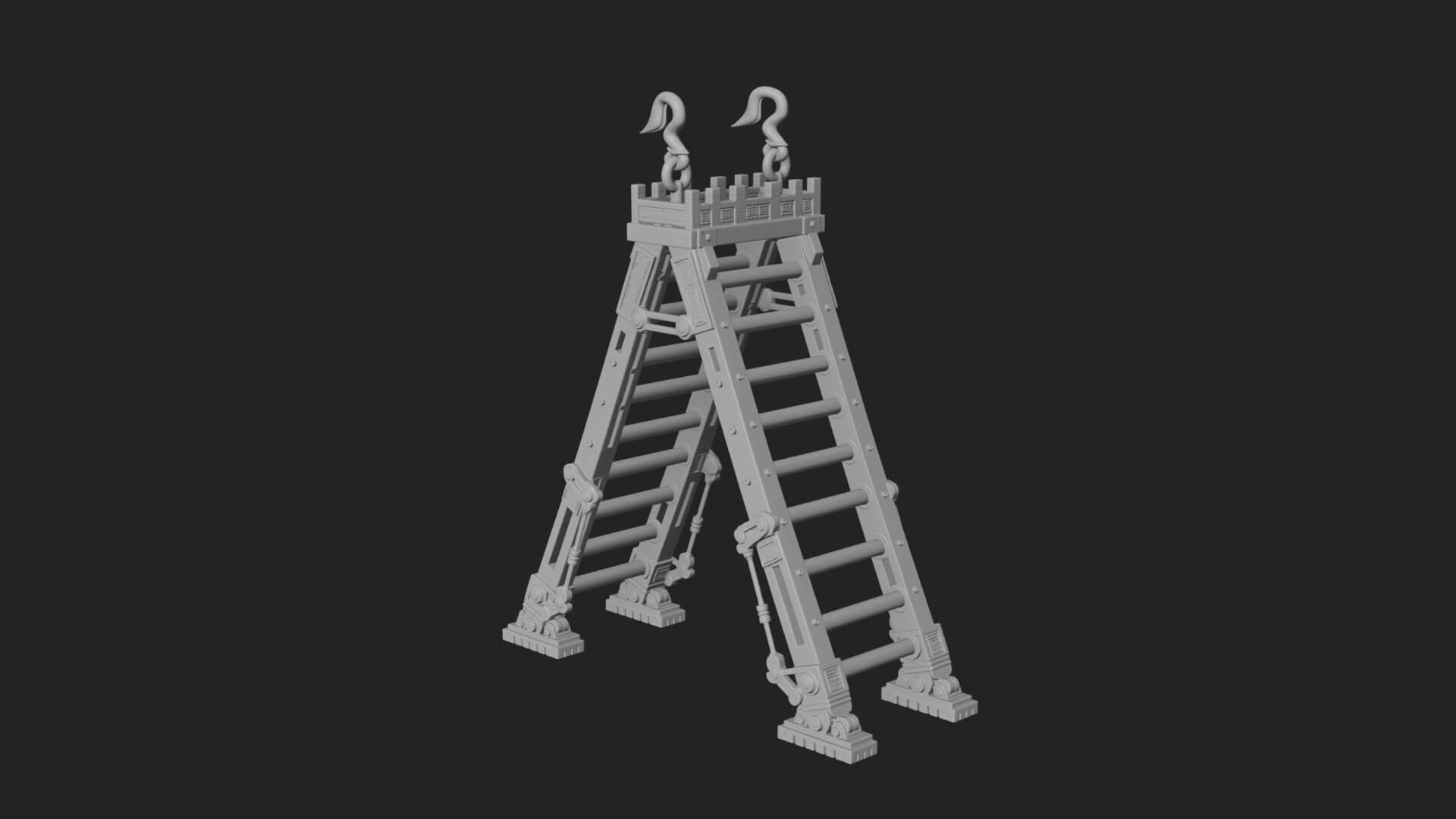 Siege Scaling Ladder Model Design 3 3D Print Model 3D Model