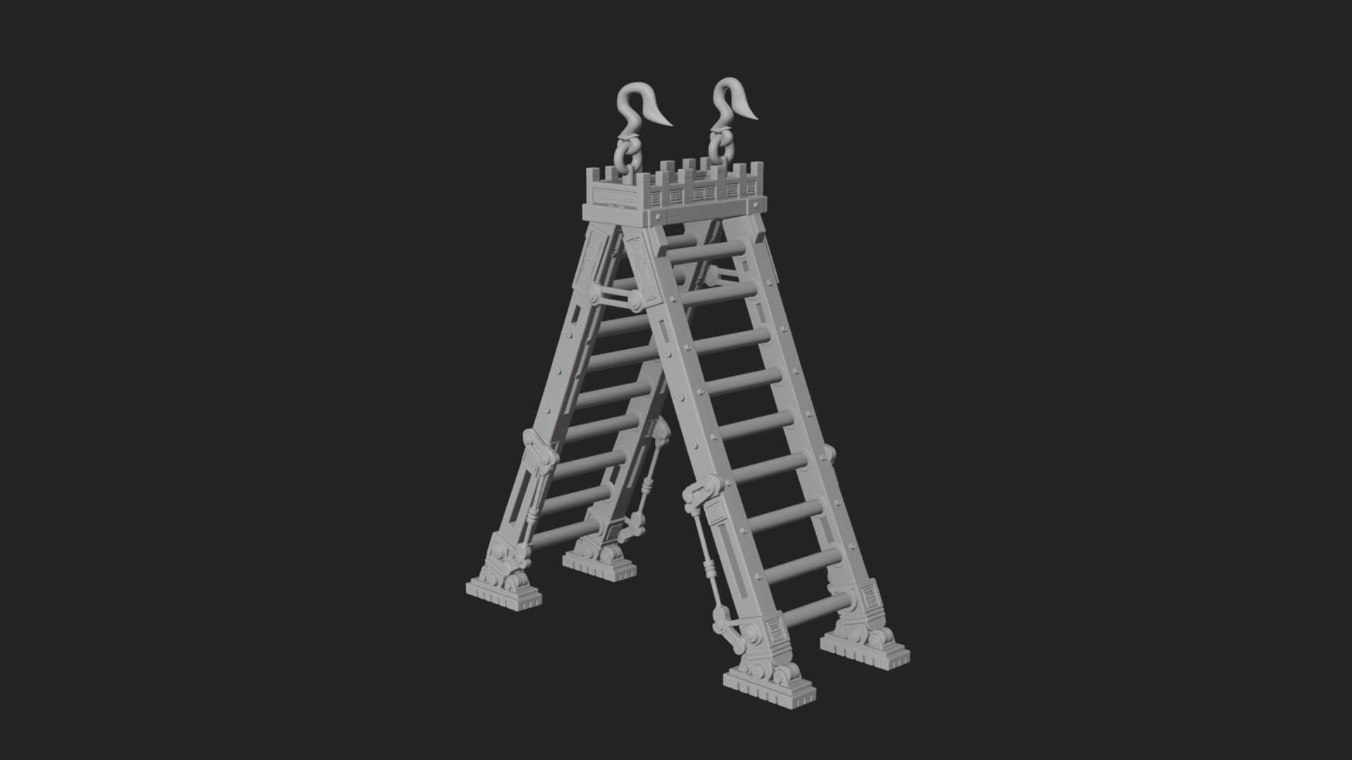 Siege Scaling Ladder Model Design 3 3D Print Model 3D Model