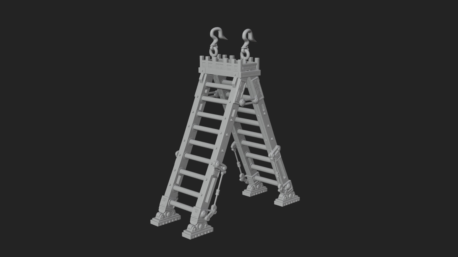 Siege Scaling Ladder Model Design 3 3D Print Model 3D Model