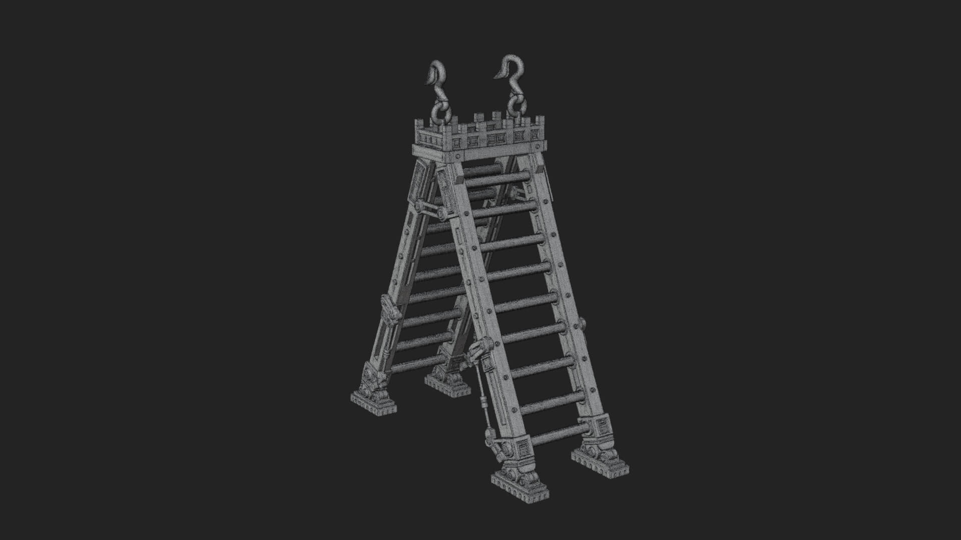 Siege Scaling Ladder Model Design 3 3D Print Model 3D Model