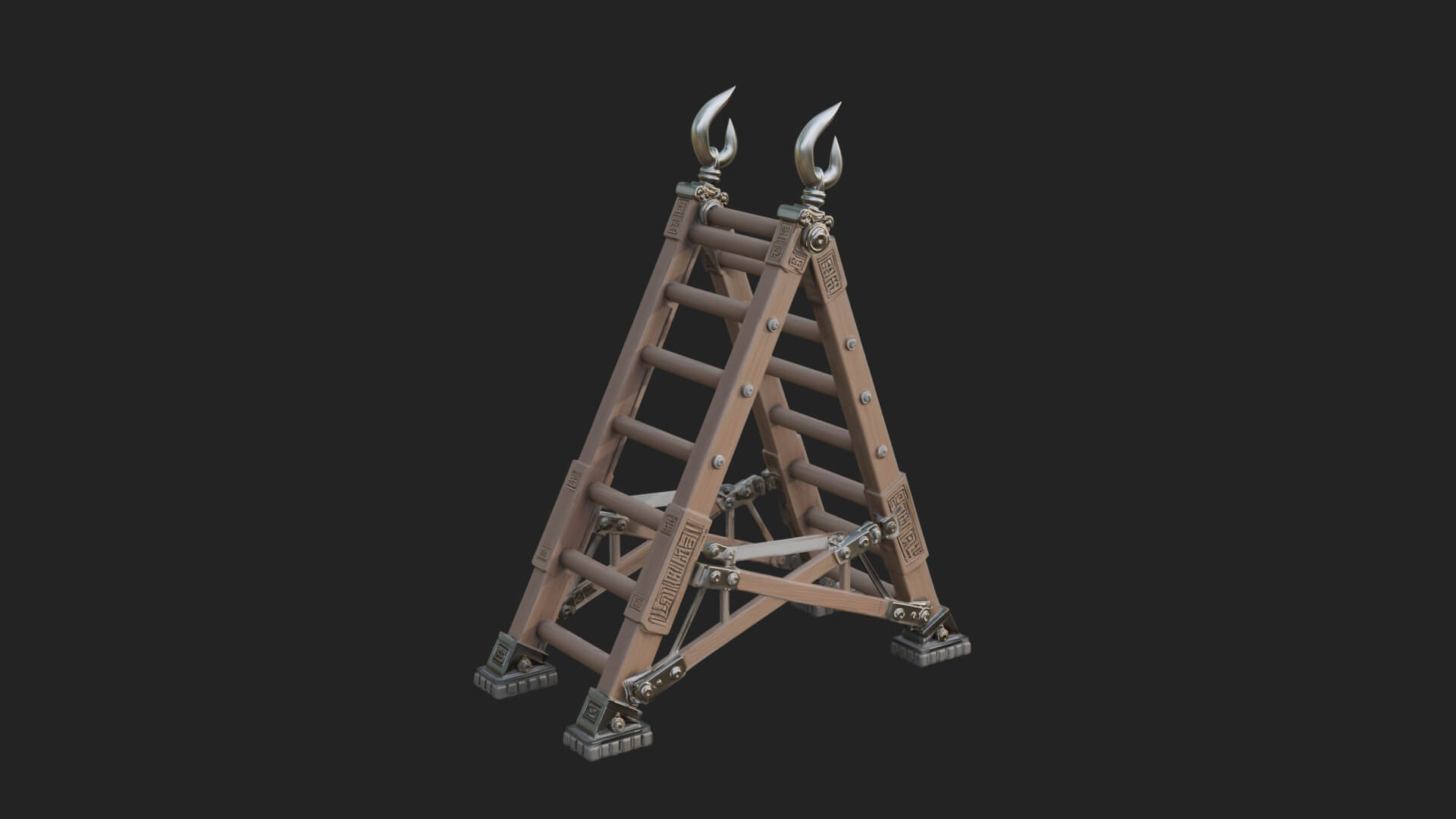 Siege Scaling Ladder Model Design 4 3D Print Model 3D Model