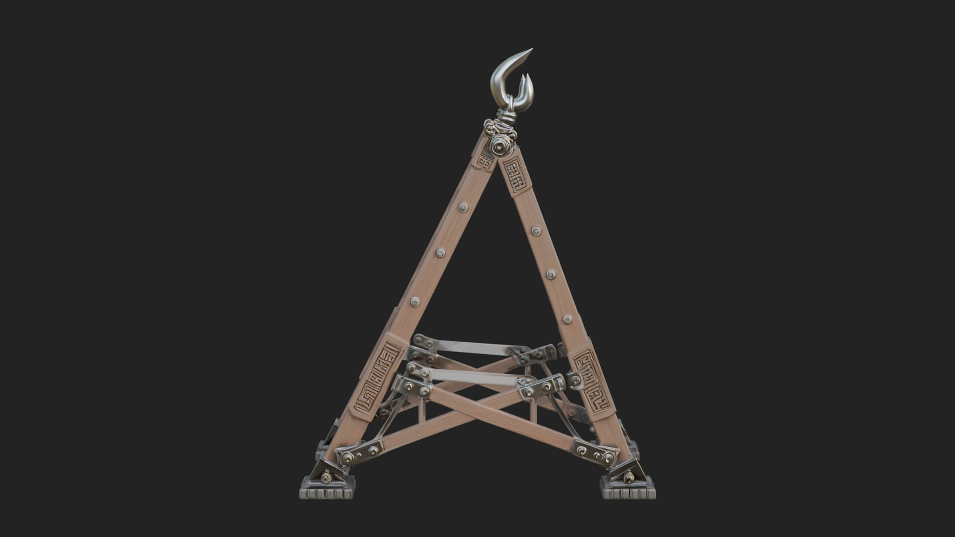 Siege Scaling Ladder Model Design 4 3D Print Model 3D Model