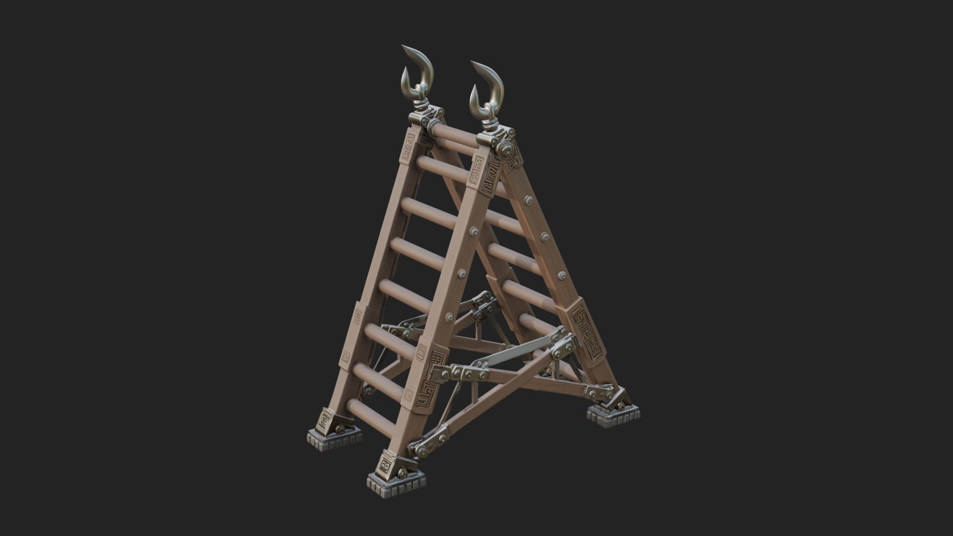 Siege Scaling Ladder Model Design 4 3D Print Model 3D Model