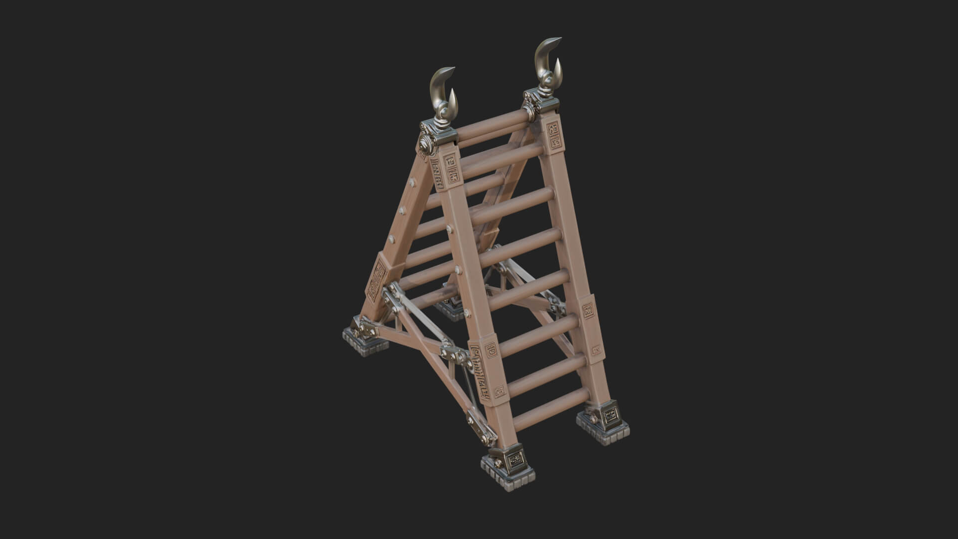 Siege Scaling Ladder Model Design 4 3D Print Model 3D Model