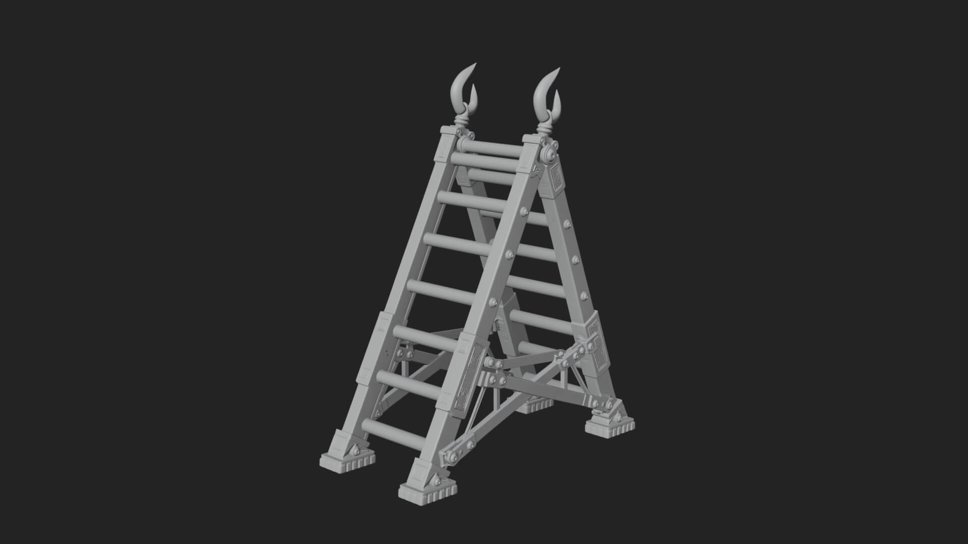 Siege Scaling Ladder Model Design 4 3D Print Model 3D Model