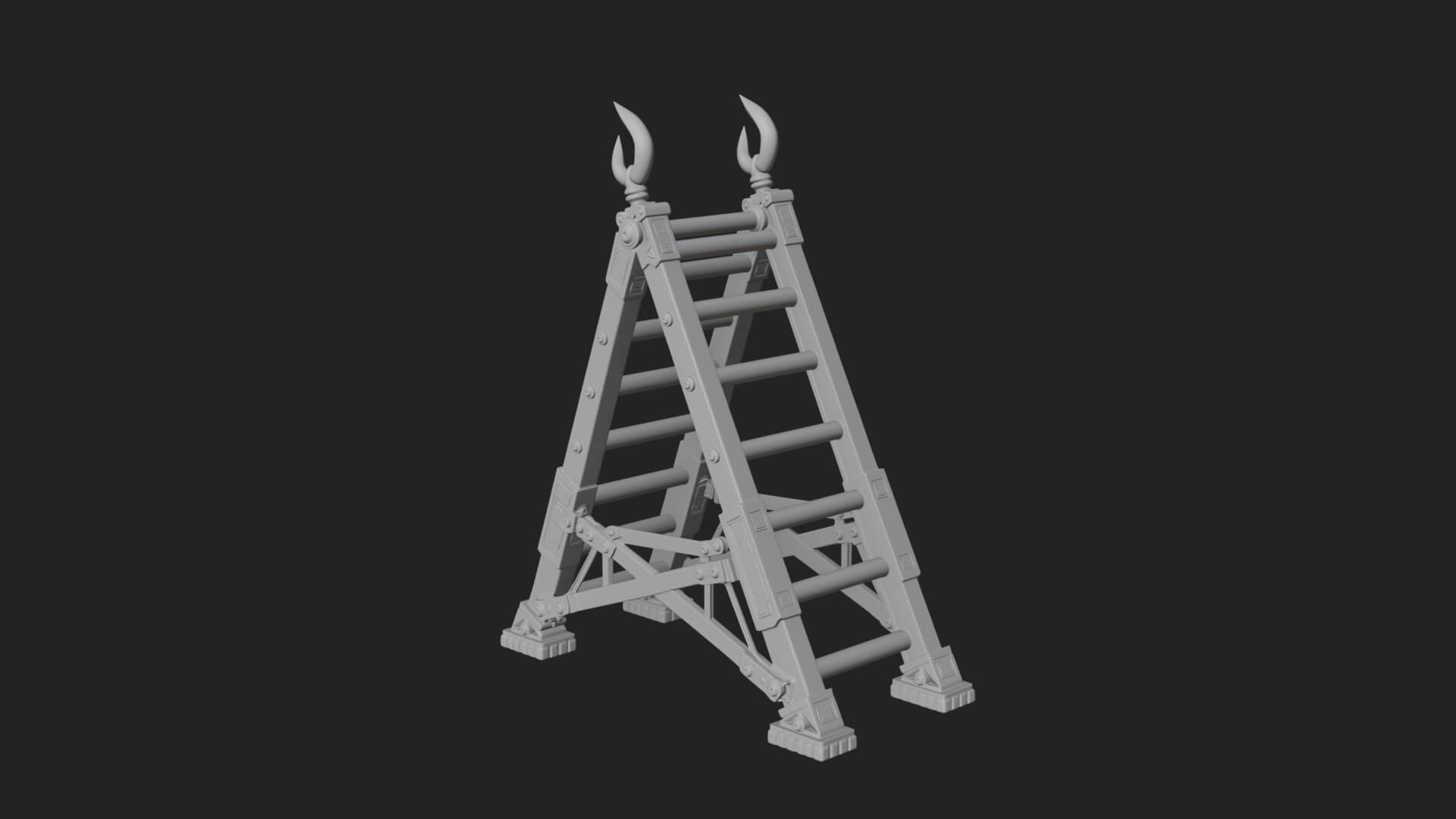Siege Scaling Ladder Model Design 4 3D Print Model 3D Model