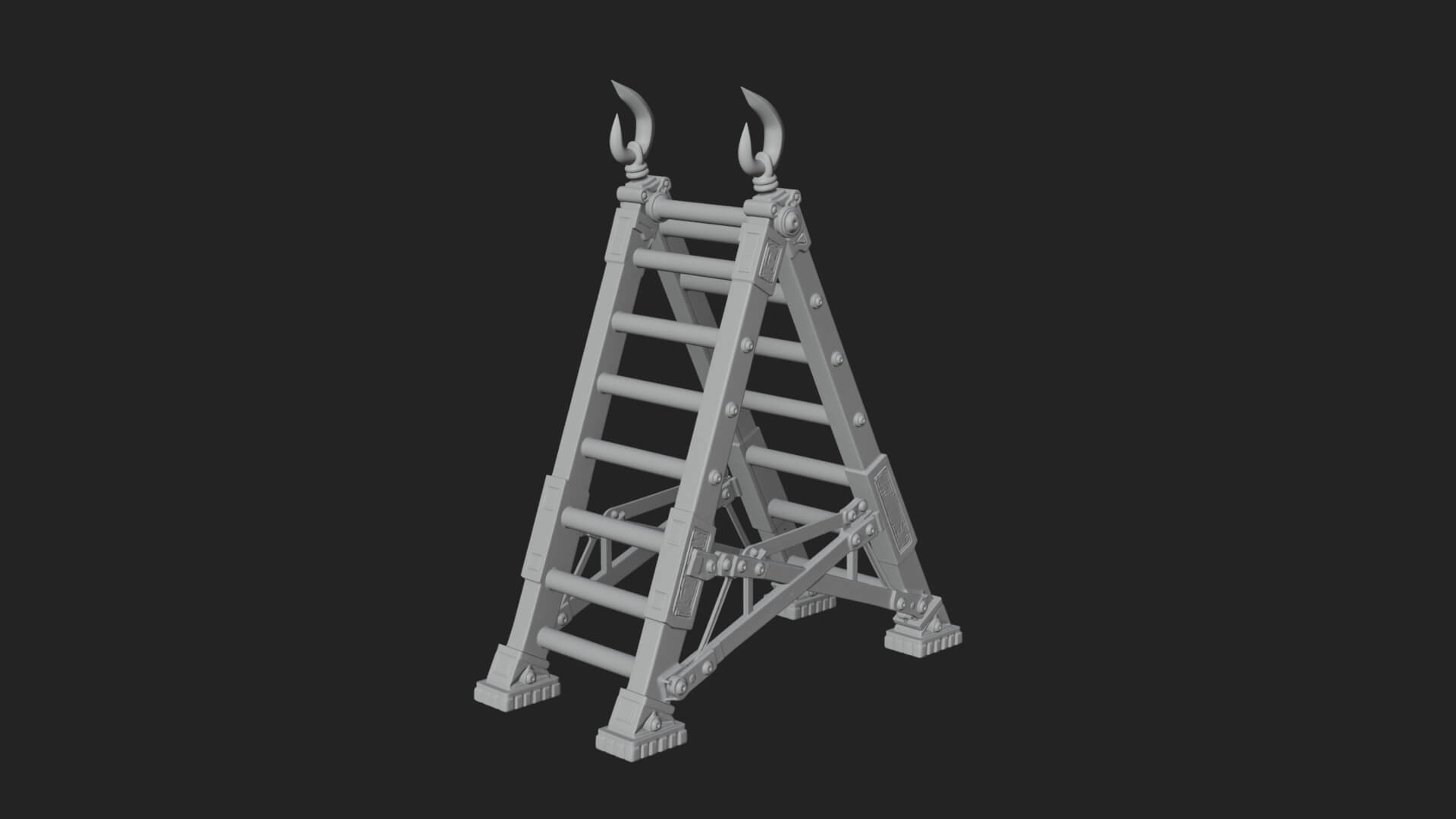 Siege Scaling Ladder Model Design 4 3D Print Model 3D Model