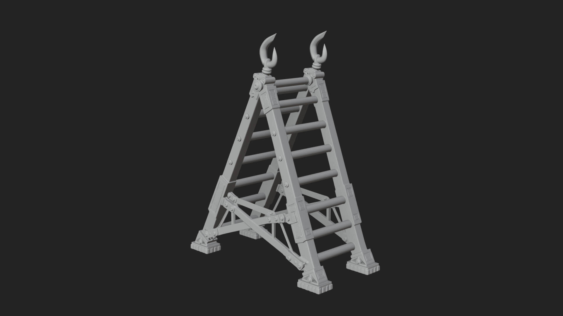 Siege Scaling Ladder Model Design 4 3D Print Model 3D Model