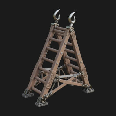 Siege Scaling Ladder Model Design 4 3D Print Model