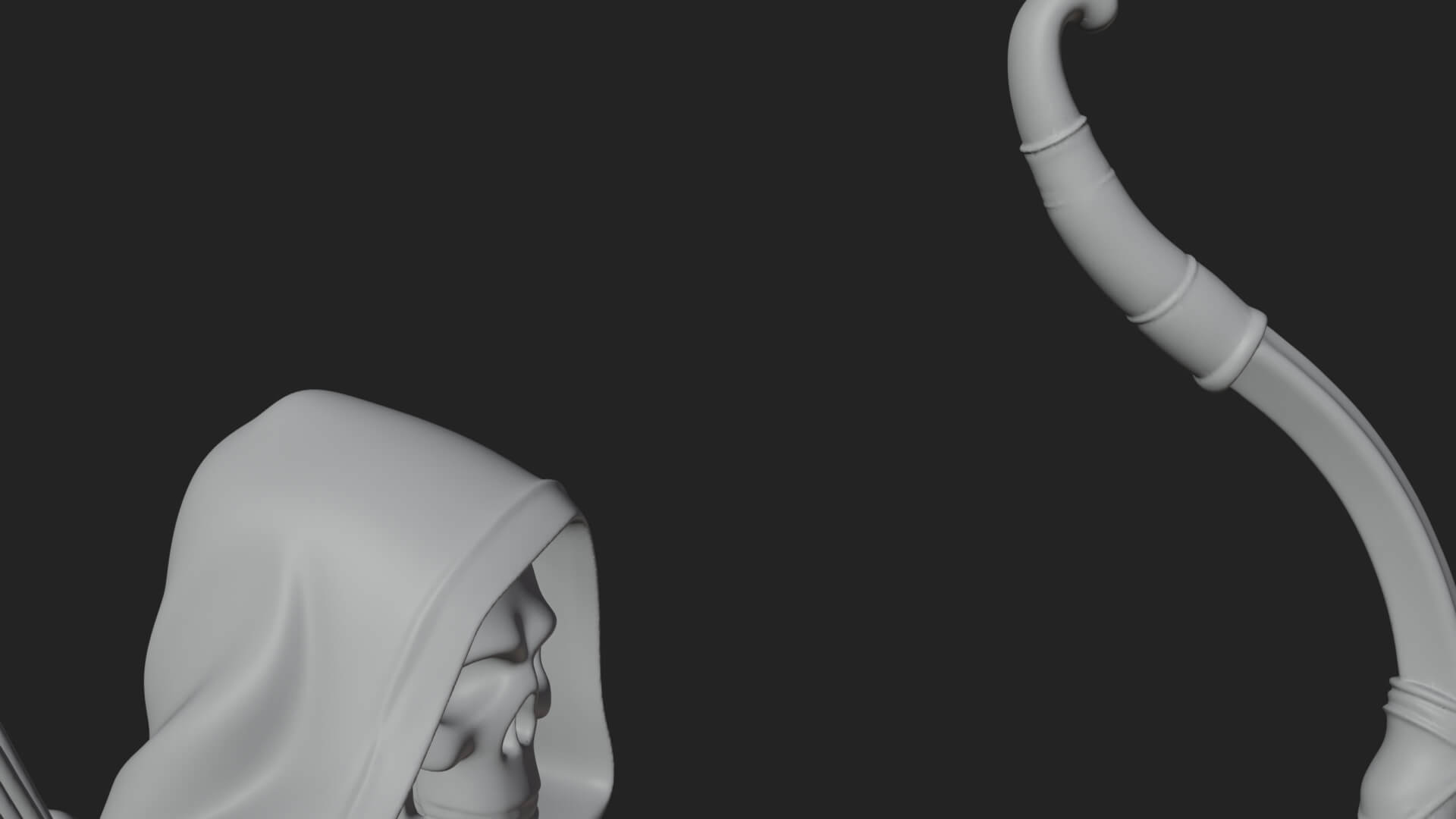 Skeleton Archer Statue Design 1 3D Print Model 3D Model