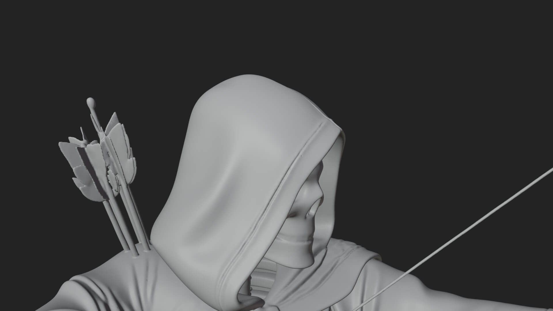 Skeleton Archer Statue Design 2 3D Print Model 3D Model