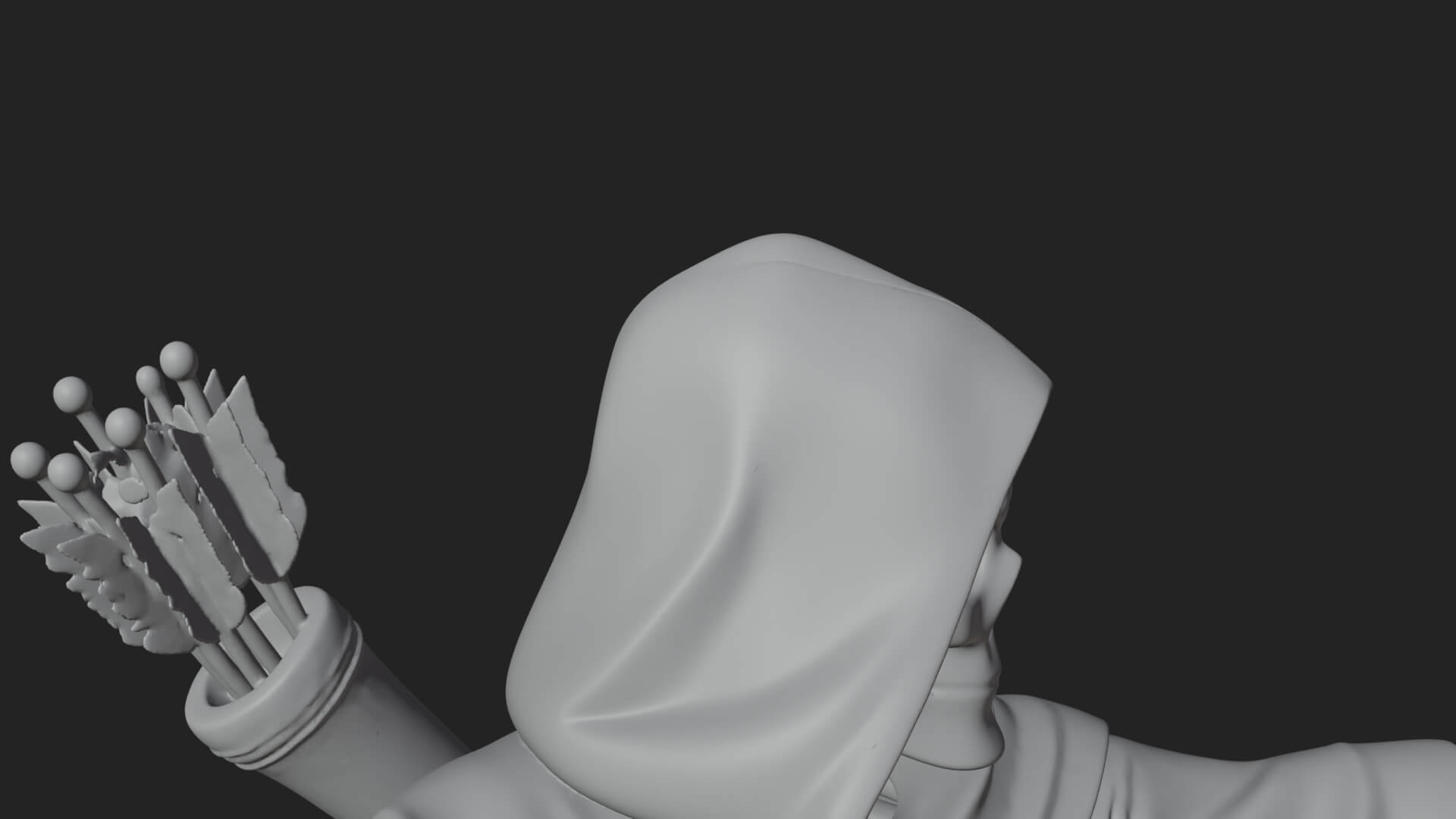 Skeleton Archer Statue Design 3 3D Print Model 3D Model