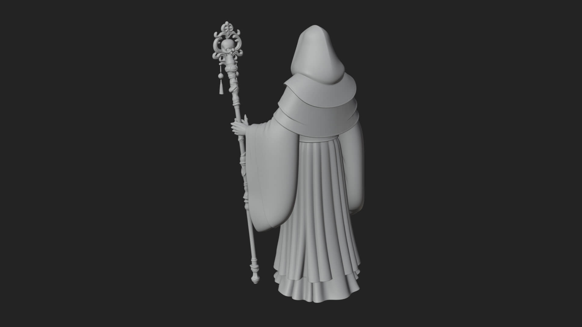 Skeleton Bishop Statue Design 5 3D Print Model 3D Model