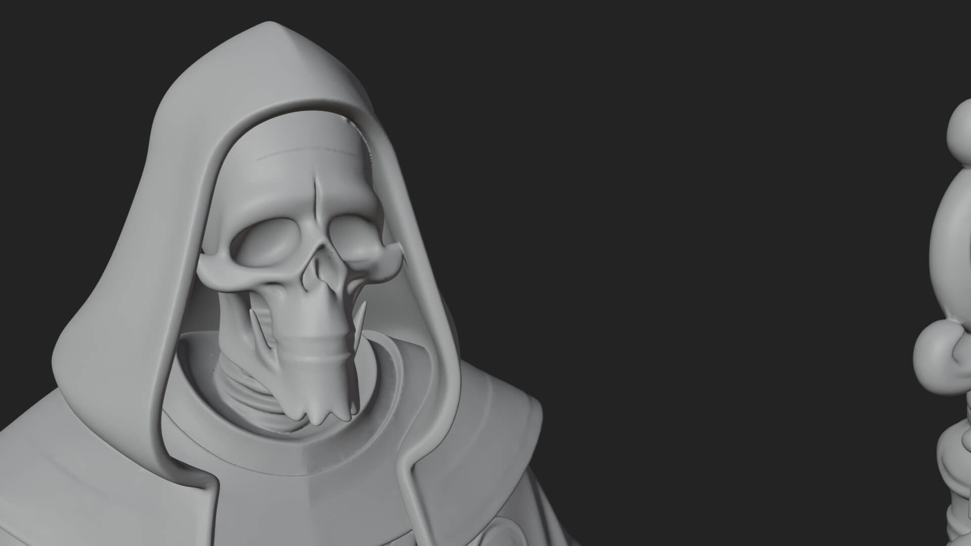 Skeleton Bishop Statue Design 5 3D Print Model 3D Model