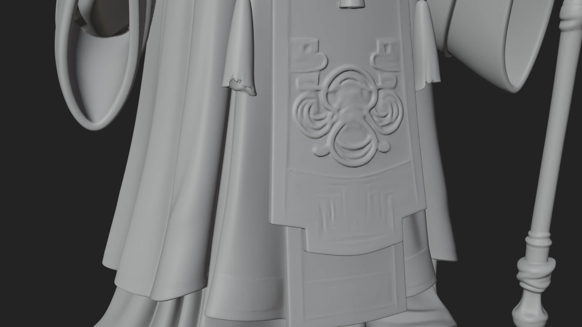 Skeleton Bishop Statue Design 5 3D Print Model 3D Model