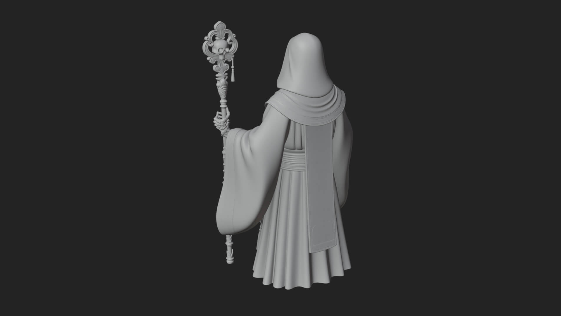 Skeleton Bishop Statue Design 6 3D Print Model 3D Model