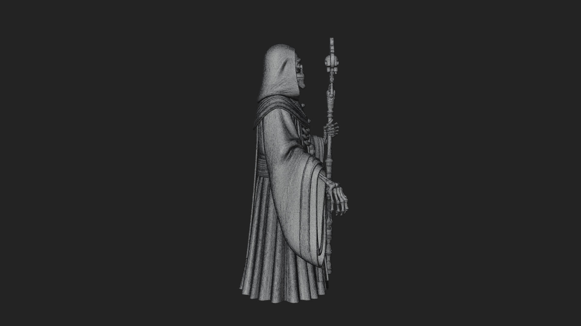 Skeleton Bishop Statue Design 6 3D Print Model 3D Model