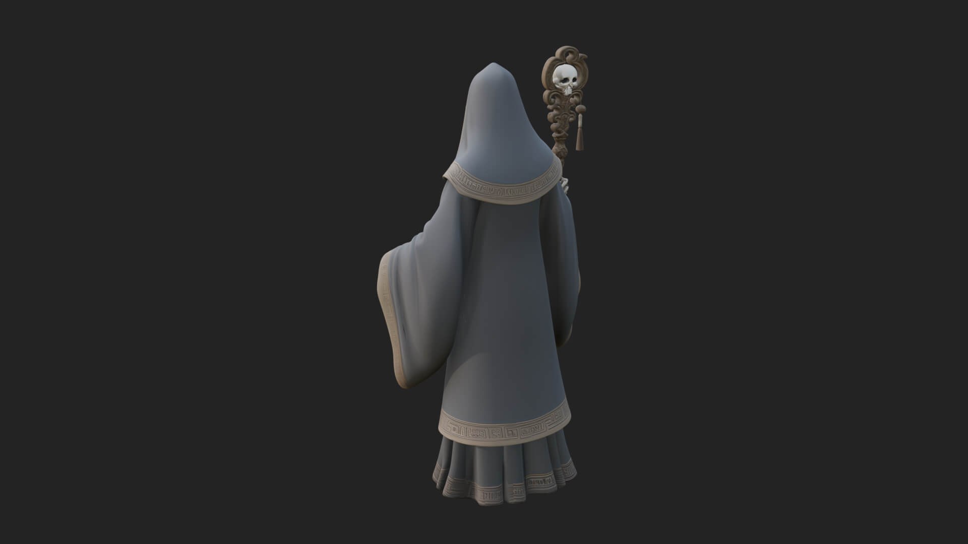 Skeleton Bishop Statue Design 7 3D Print Model 3D Model