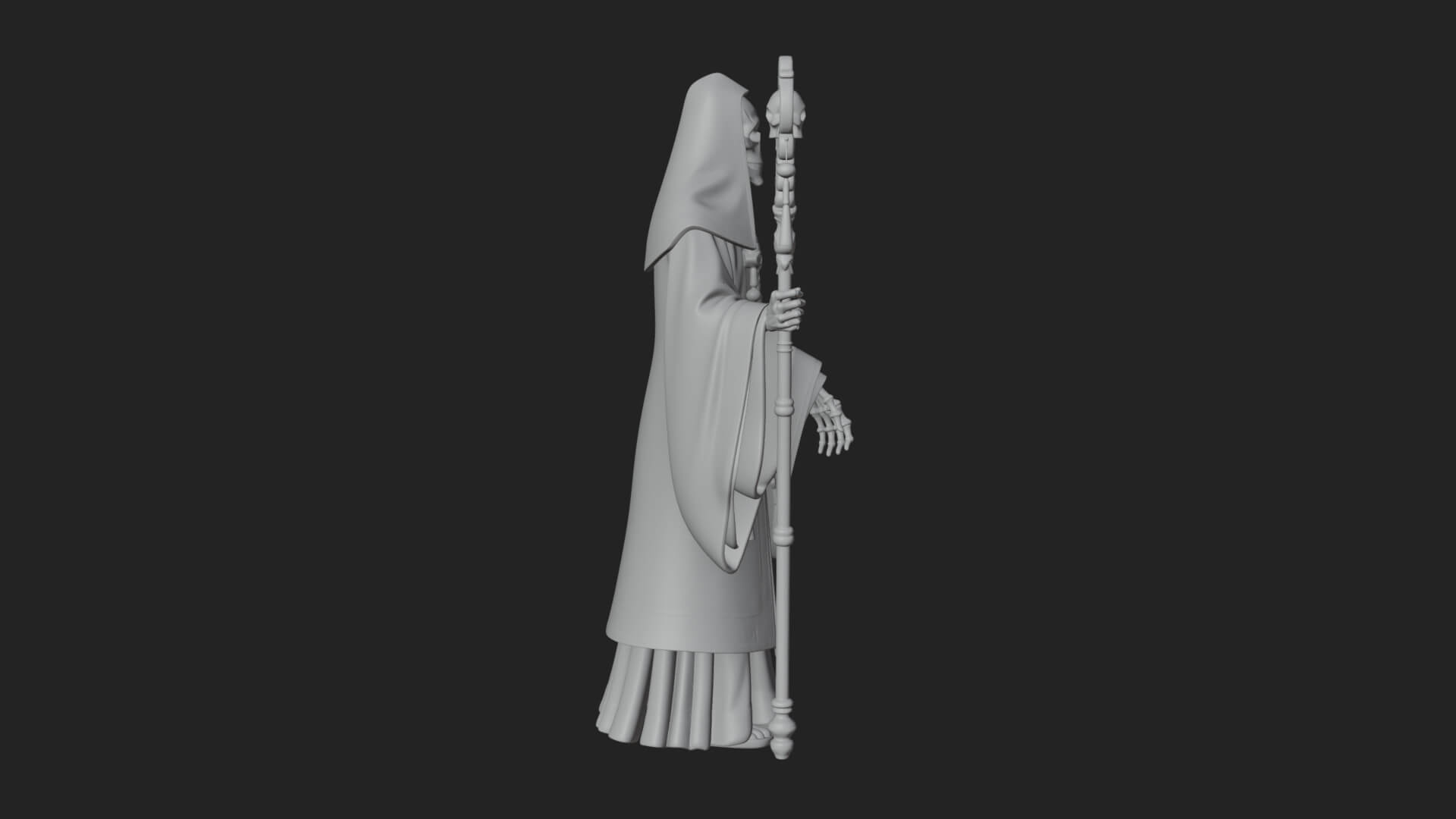 Skeleton Bishop Statue Design 7 3D Print Model 3D Model