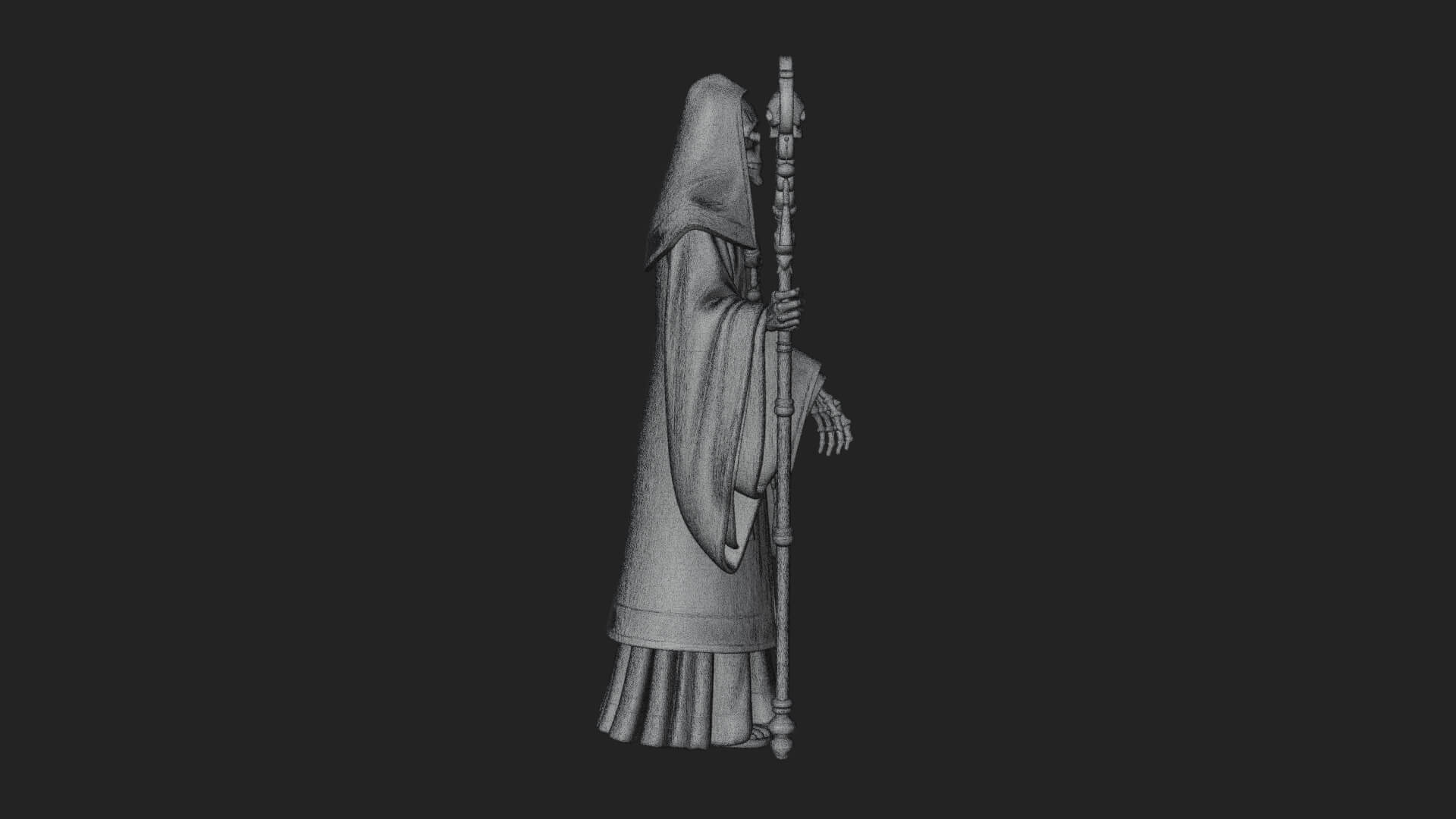 Skeleton Bishop Statue Design 7 3D Print Model 3D Model