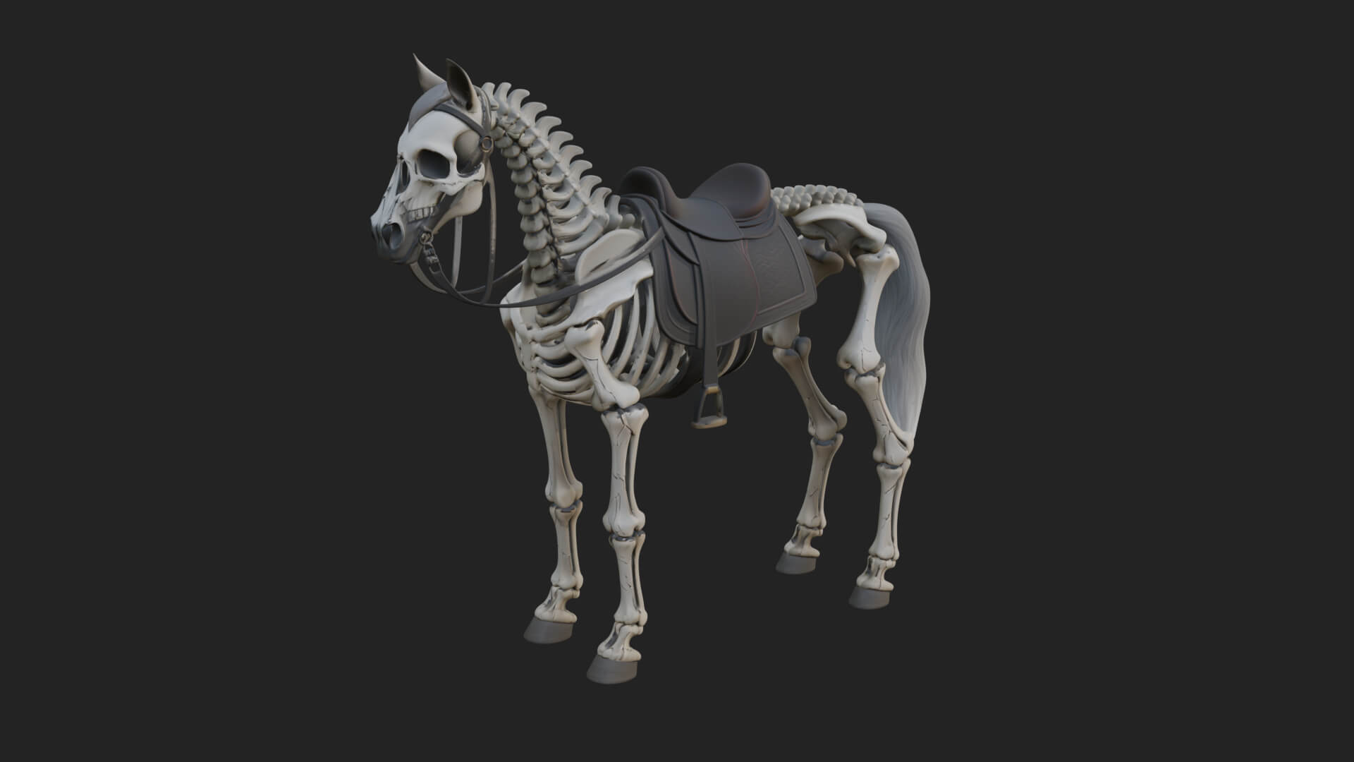 Skeleton Horse Statue Design 1 3D Print Model 3D Model