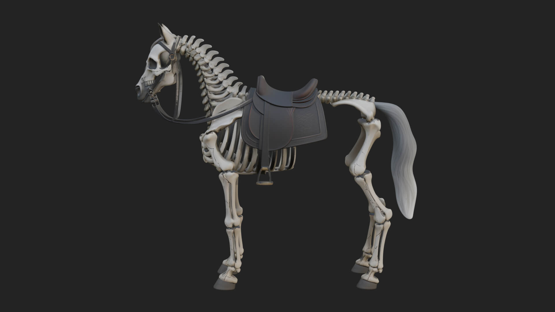 Skeleton Horse Statue Design 1 3D Print Model 3D Model