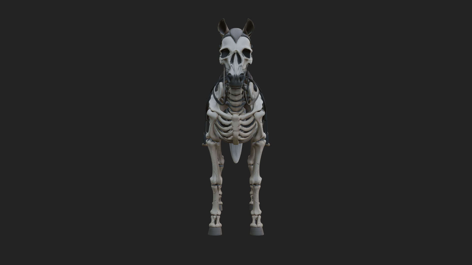 Skeleton Horse Statue Design 1 3D Print Model 3D Model