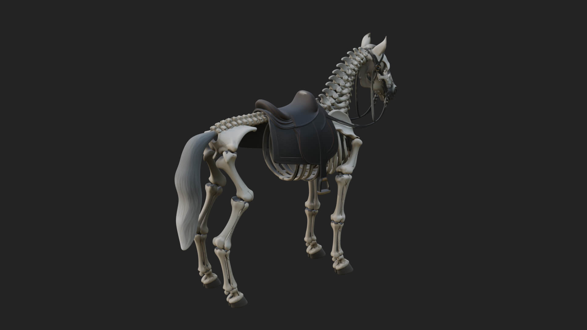 Skeleton Horse Statue Design 1 3D Print Model 3D Model