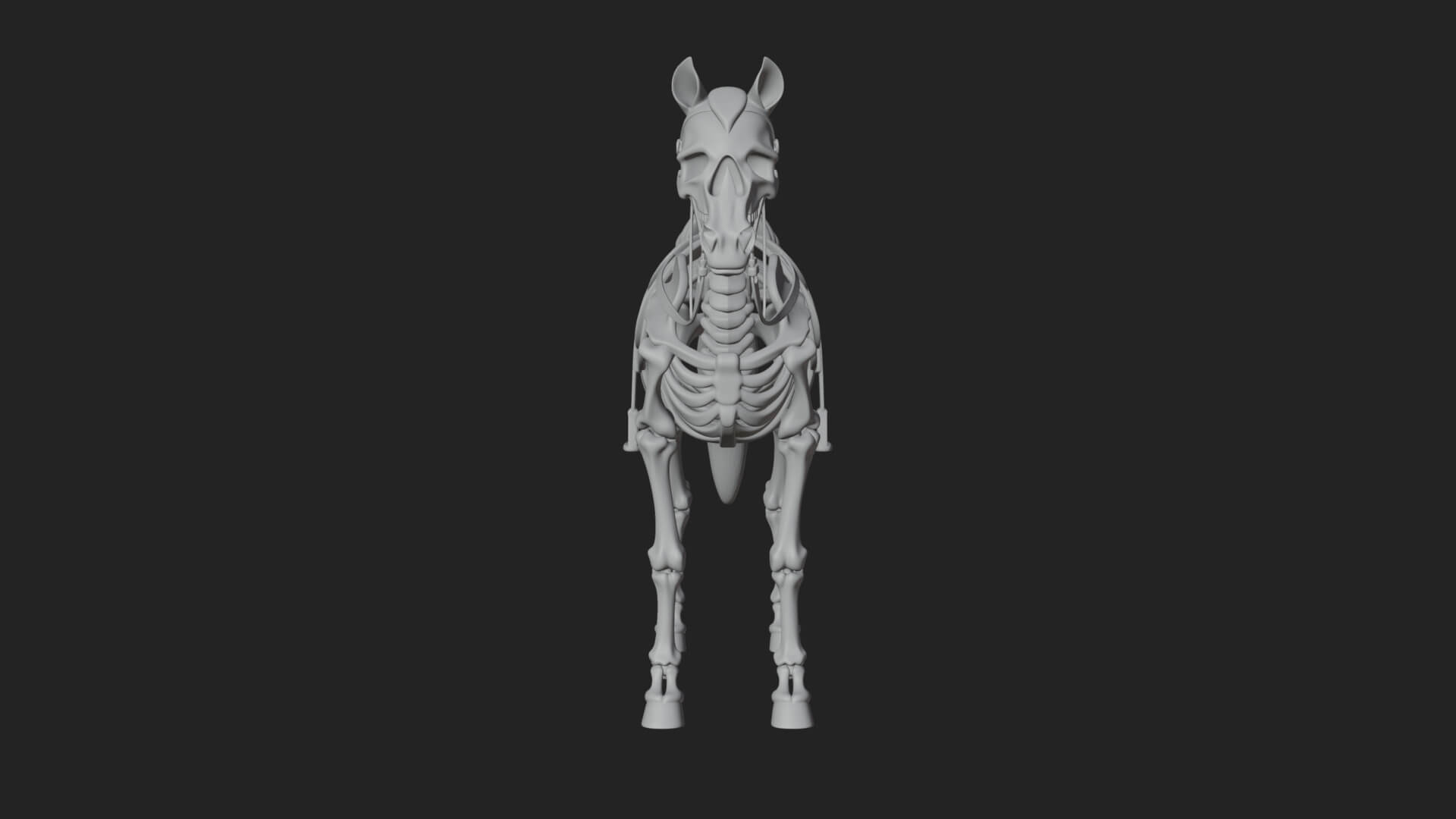 Skeleton Horse Statue Design 1 3D Print Model 3D Model
