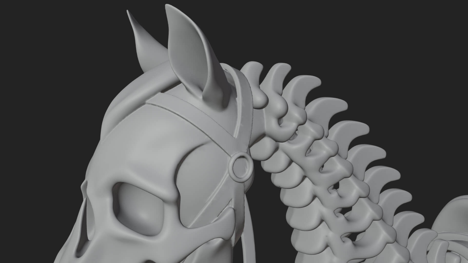 Skeleton Horse Statue Design 1 3D Print Model 3D Model