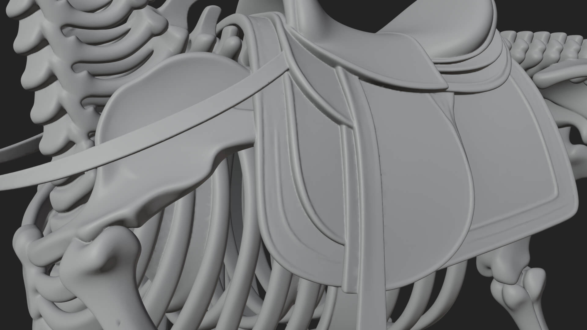 Skeleton Horse Statue Design 1 3D Print Model 3D Model