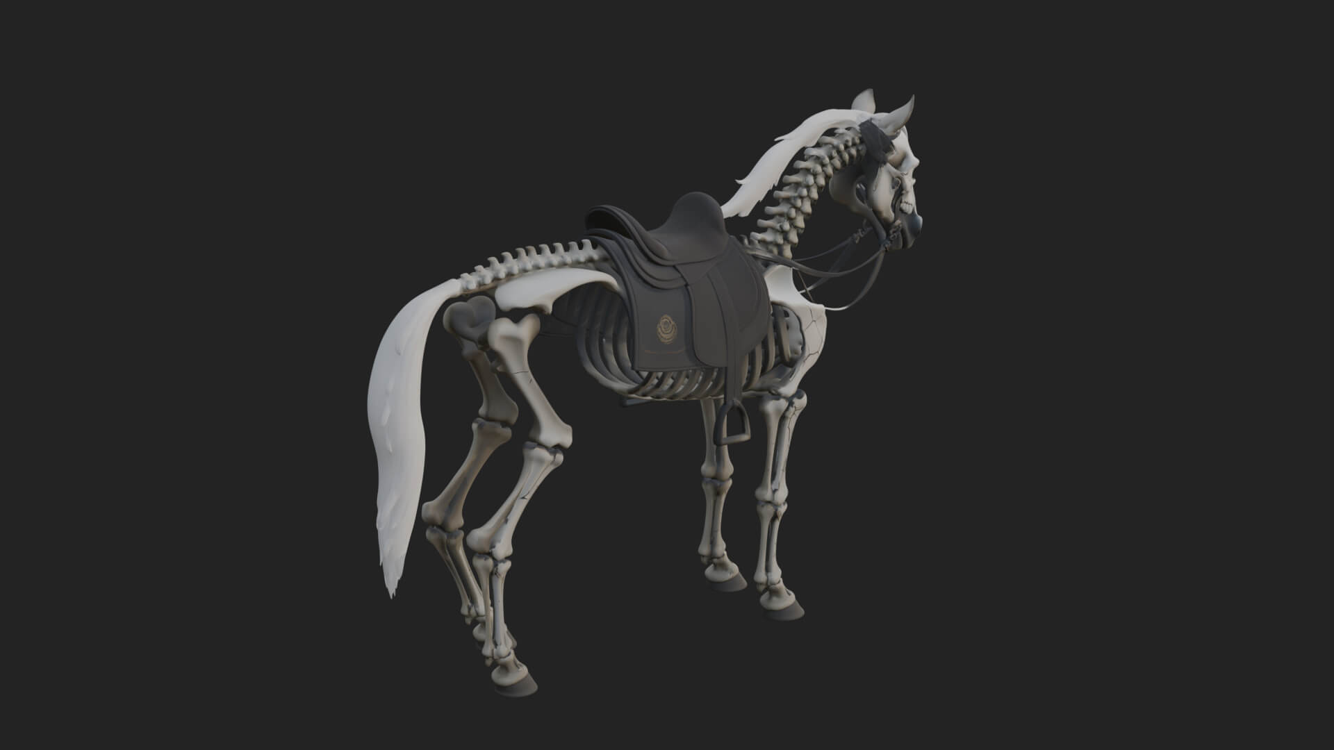 Skeleton Horse Statue Design 2 3D Print Model 3D Model