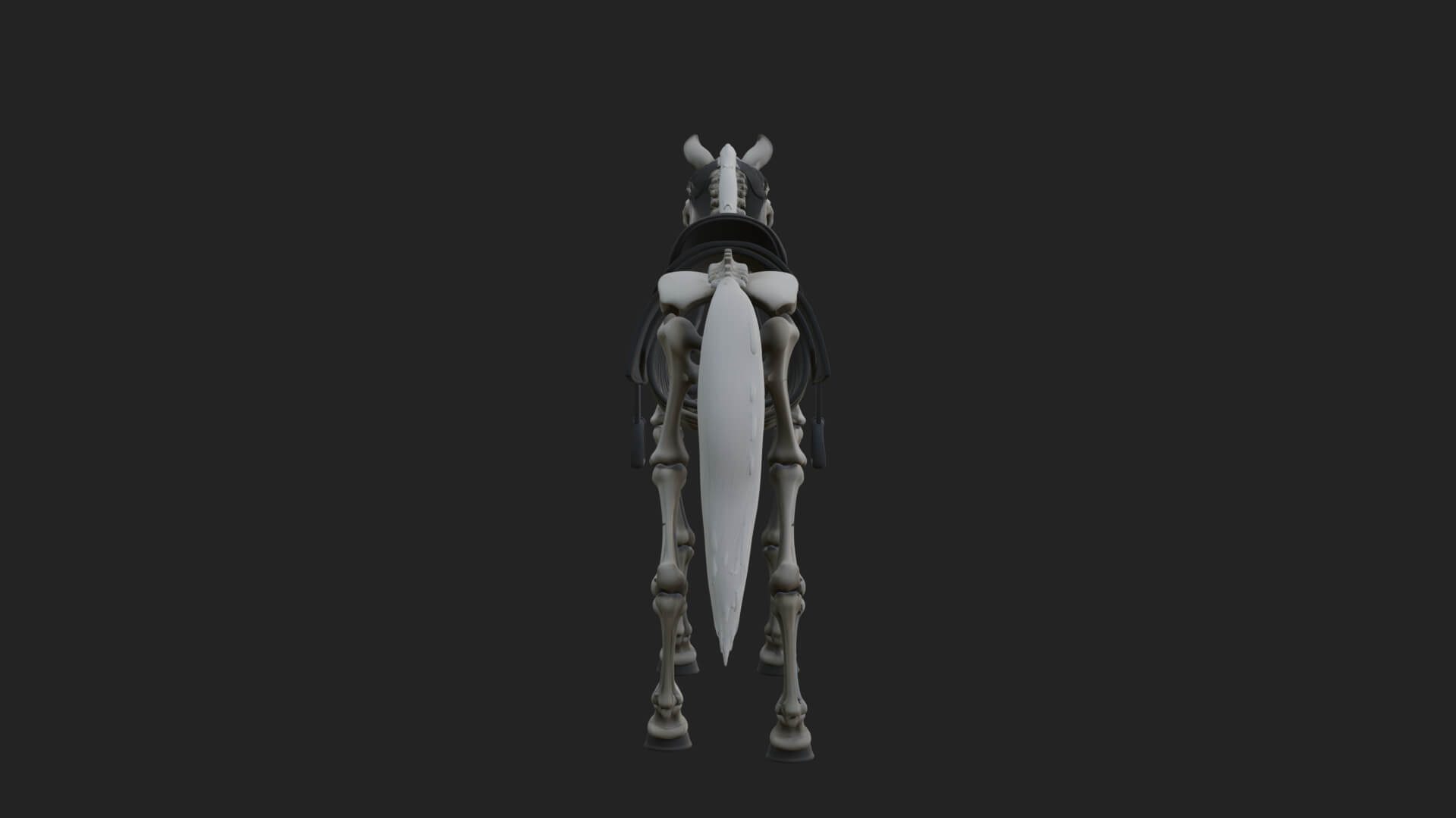 Skeleton Horse Statue Design 2 3D Print Model 3D Model