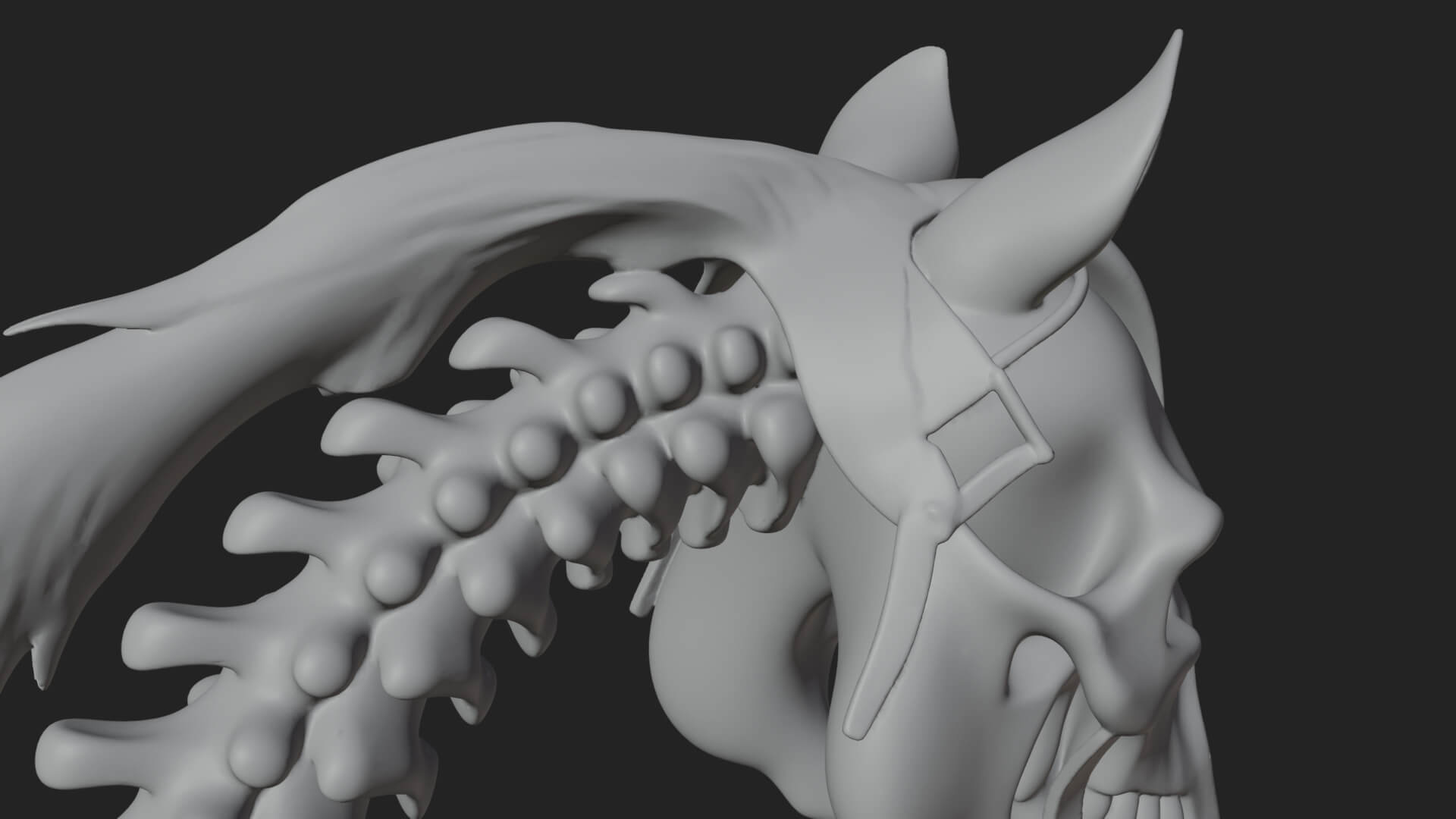 Skeleton Horse Statue Design 2 3D Print Model 3D Model