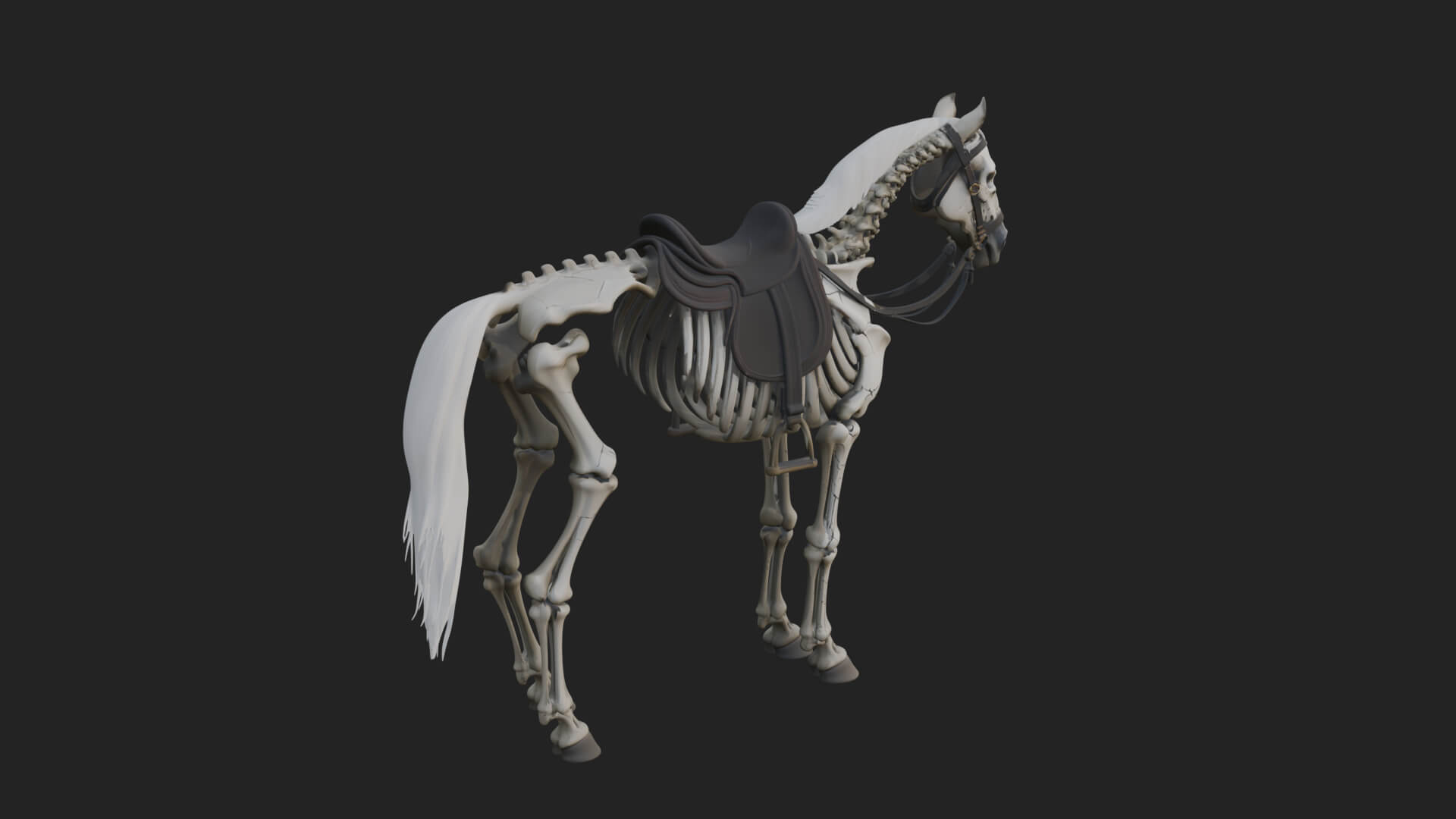Skeleton Horse Statue Design 3 3D Print Model 3D Model