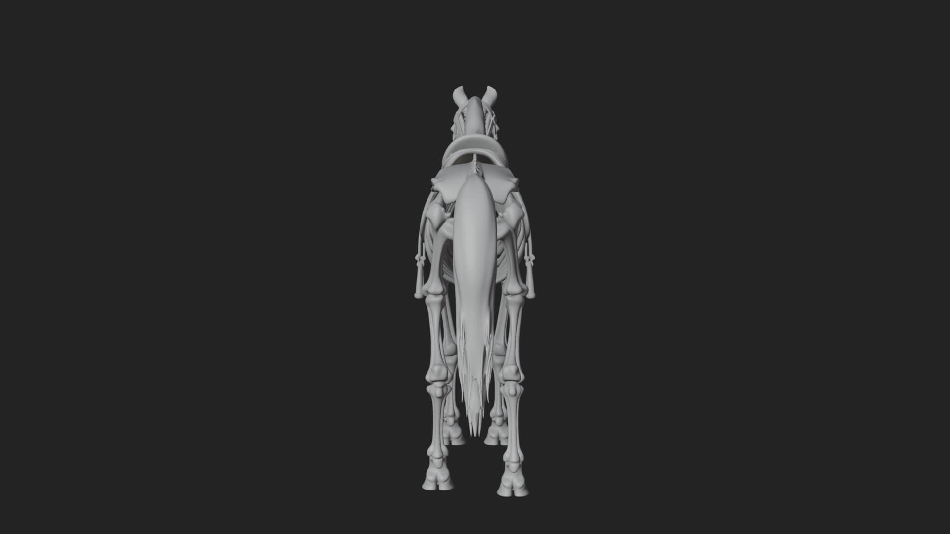 Skeleton Horse Statue Design 3 3D Print Model 3D Model