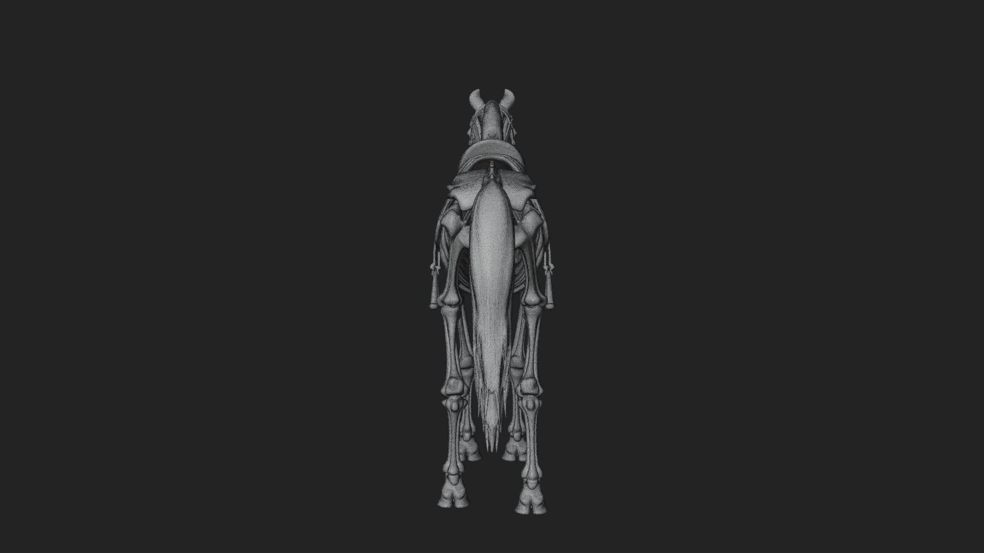 Skeleton Horse Statue Design 3 3D Print Model 3D Model