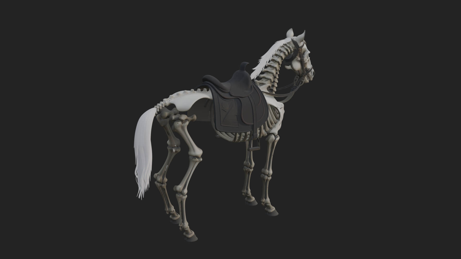Skeleton Horse Statue Design 4 3D Print Model 3D Model