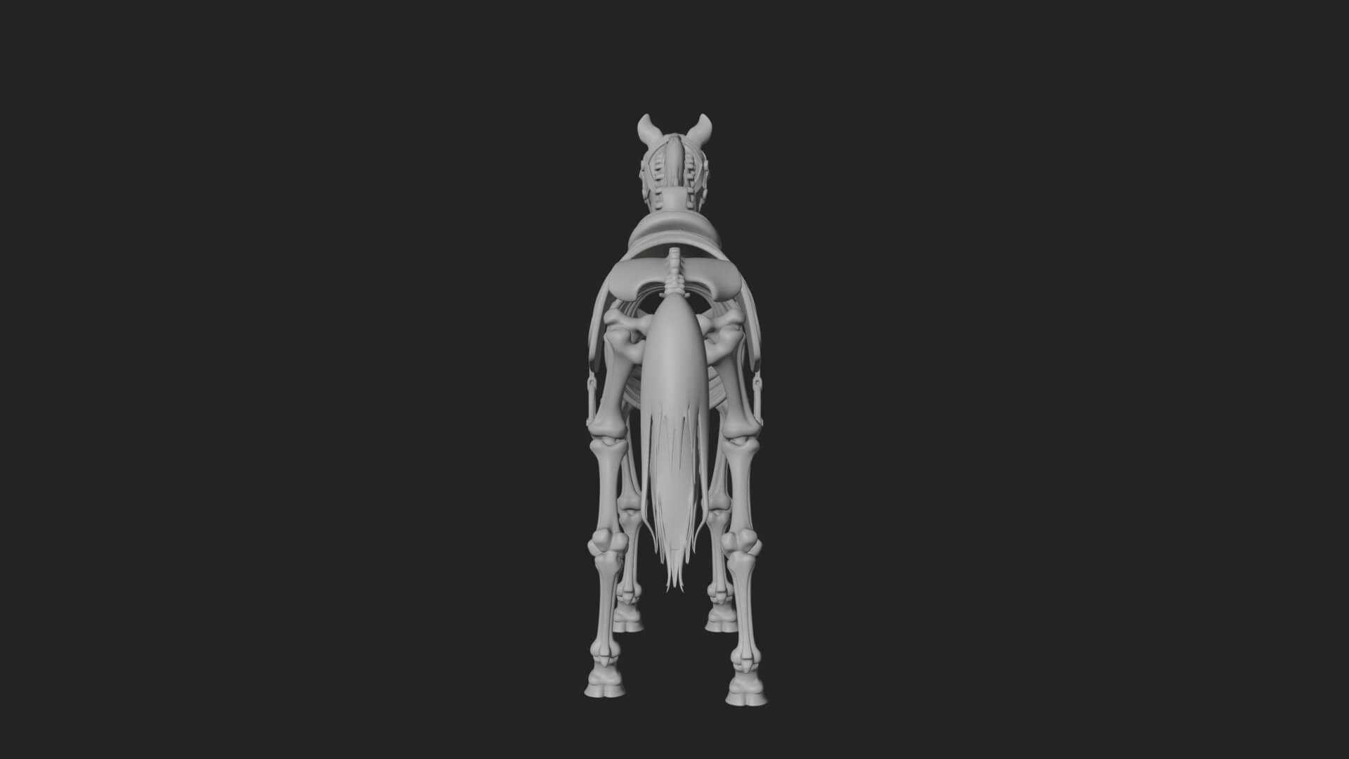 Skeleton Horse Statue Design 4 3D Print Model 3D Model
