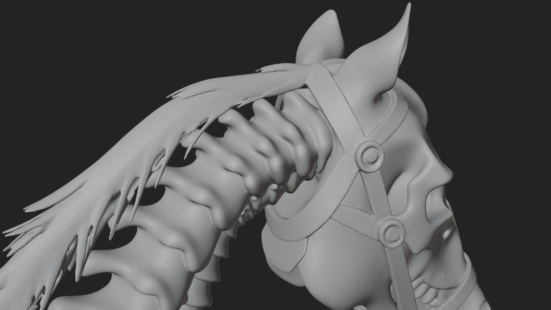 Skeleton Horse Statue Design 4 3D Print Model 3D Model