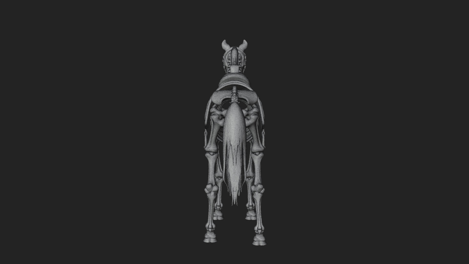 Skeleton Horse Statue Design 4 3D Print Model 3D Model