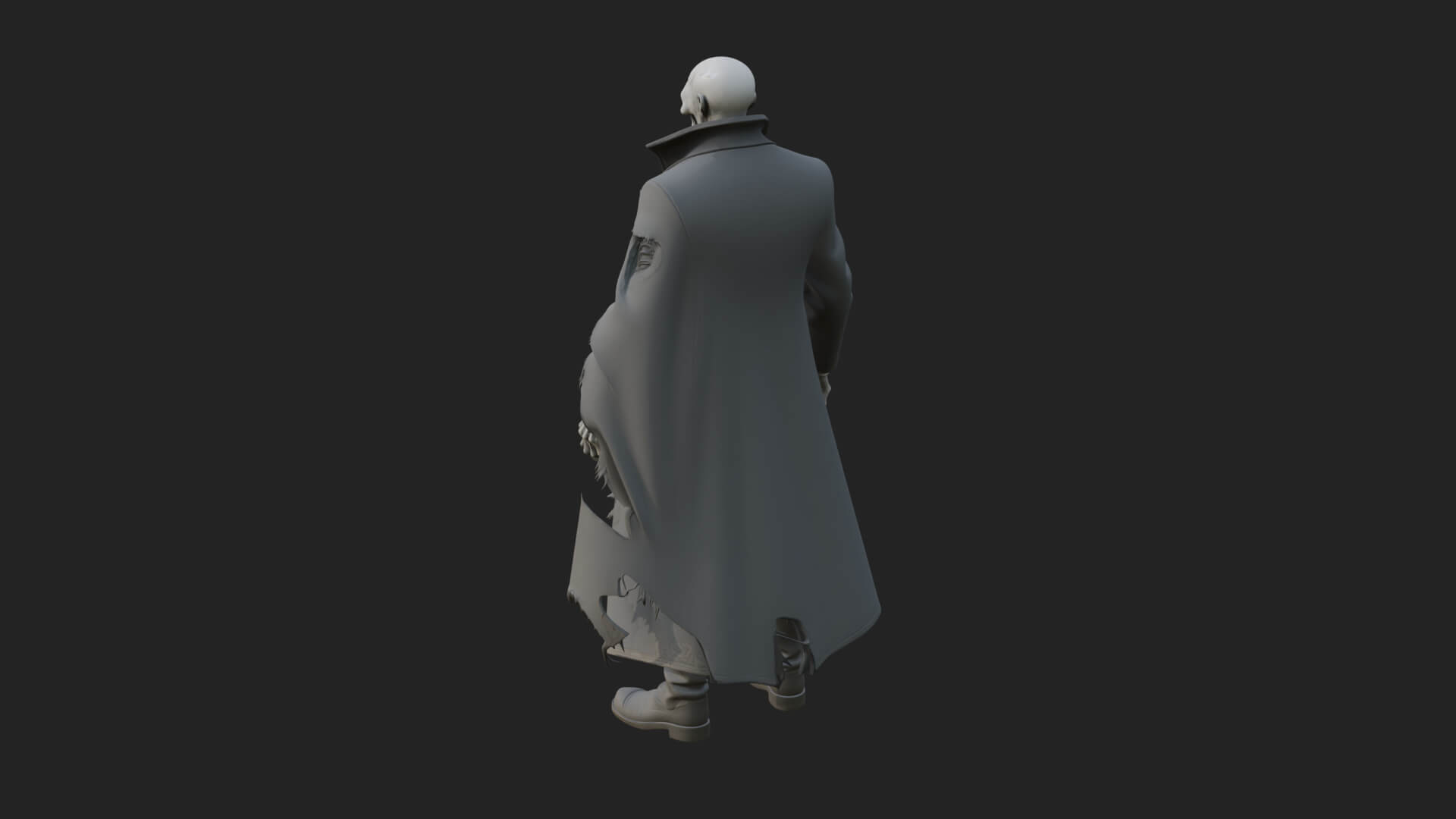 Skeleton in Suit Statue Design 1 3D Print Model 3D Model
