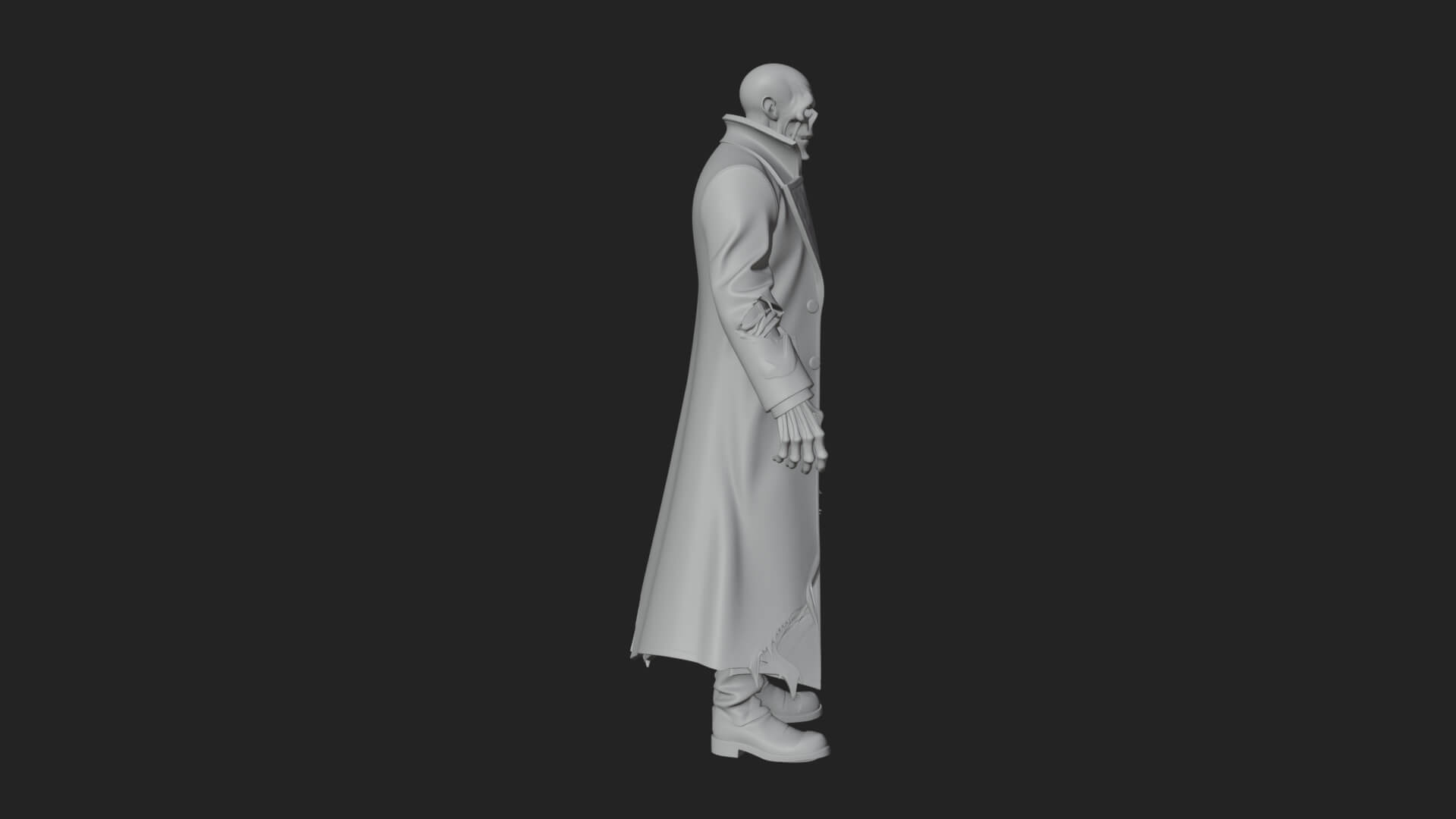 Skeleton in Suit Statue Design 1 3D Print Model 3D Model