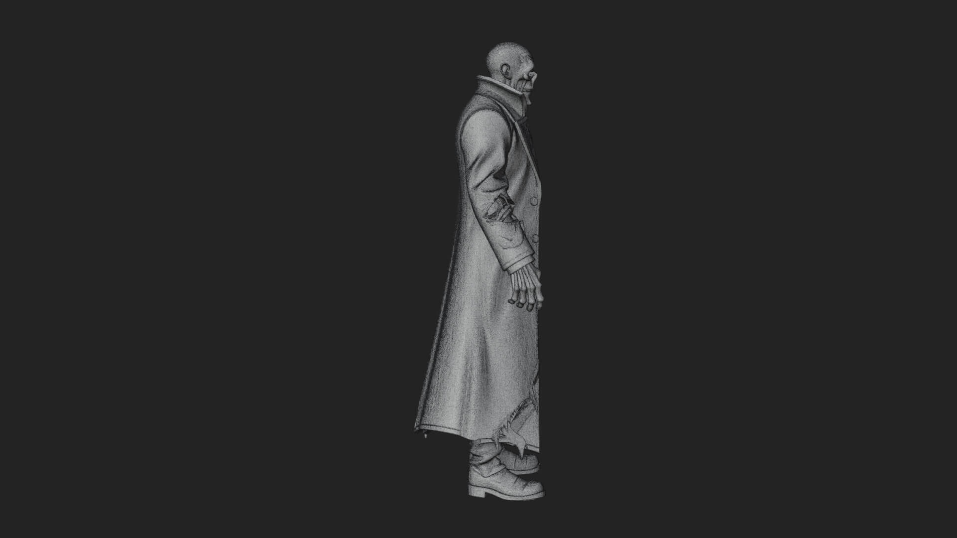 Skeleton in Suit Statue Design 1 3D Print Model 3D Model