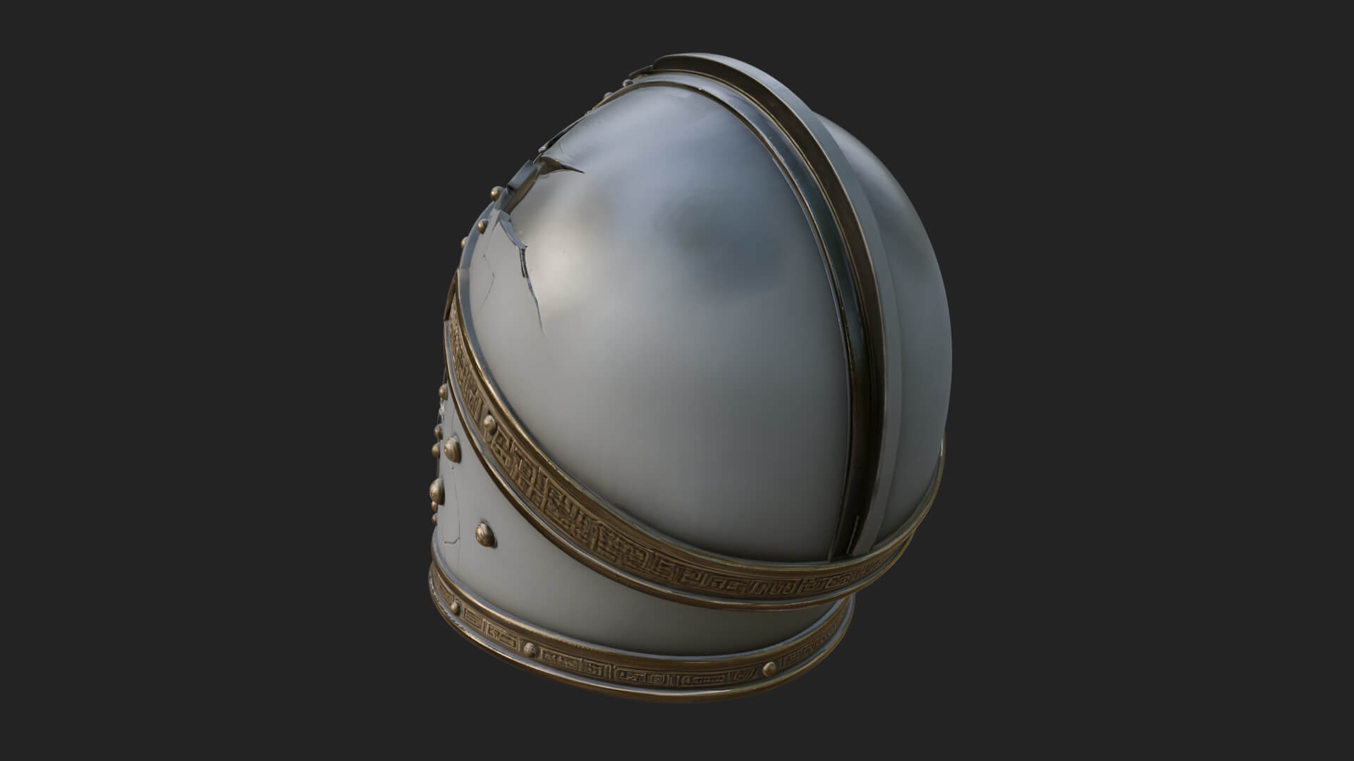 Skeleton Knight Bust Statue Design 5 3D Print Model 3D Model