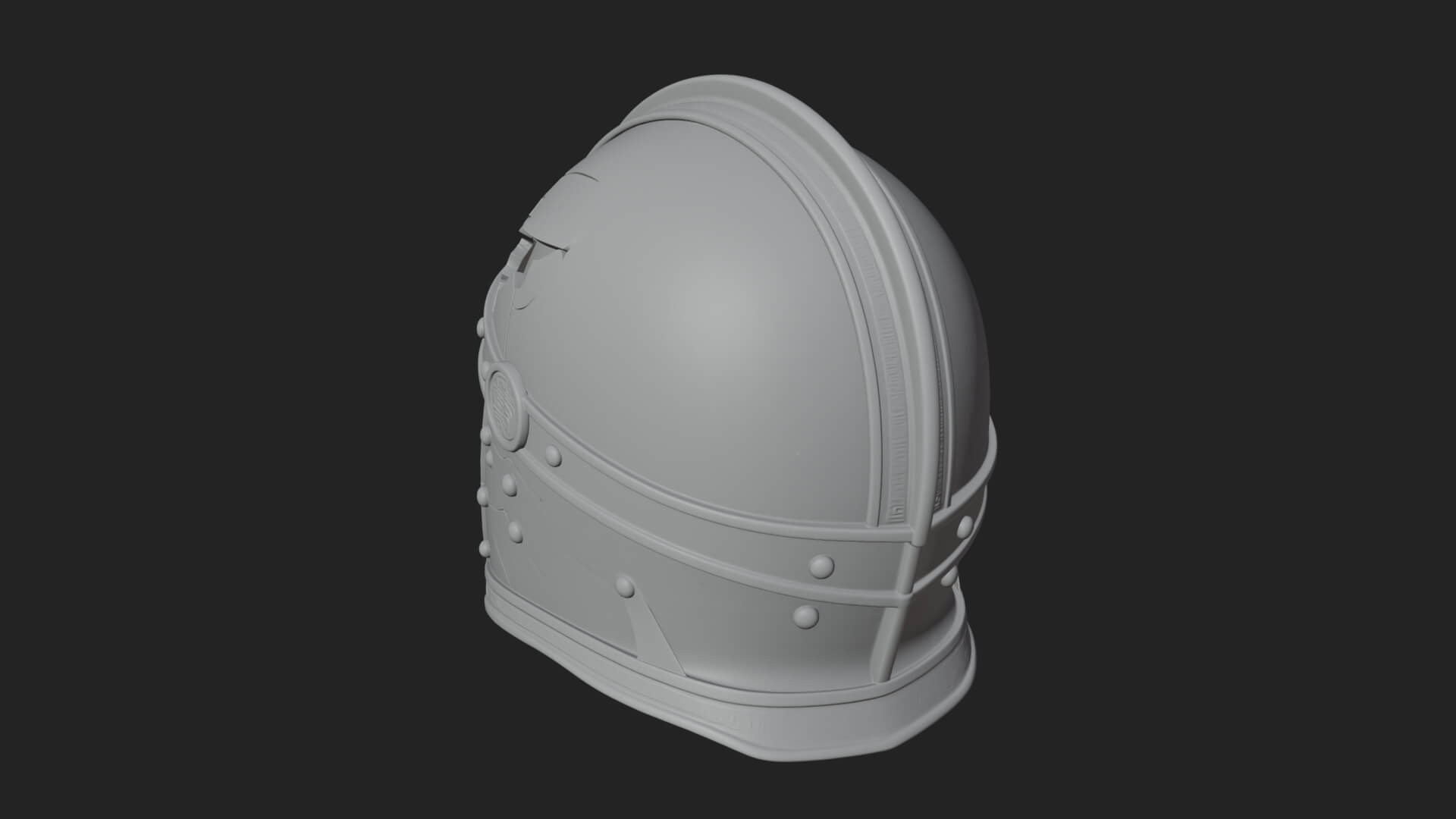 Skeleton Knight Bust Statue Design 6 3D Print Model 3D Model