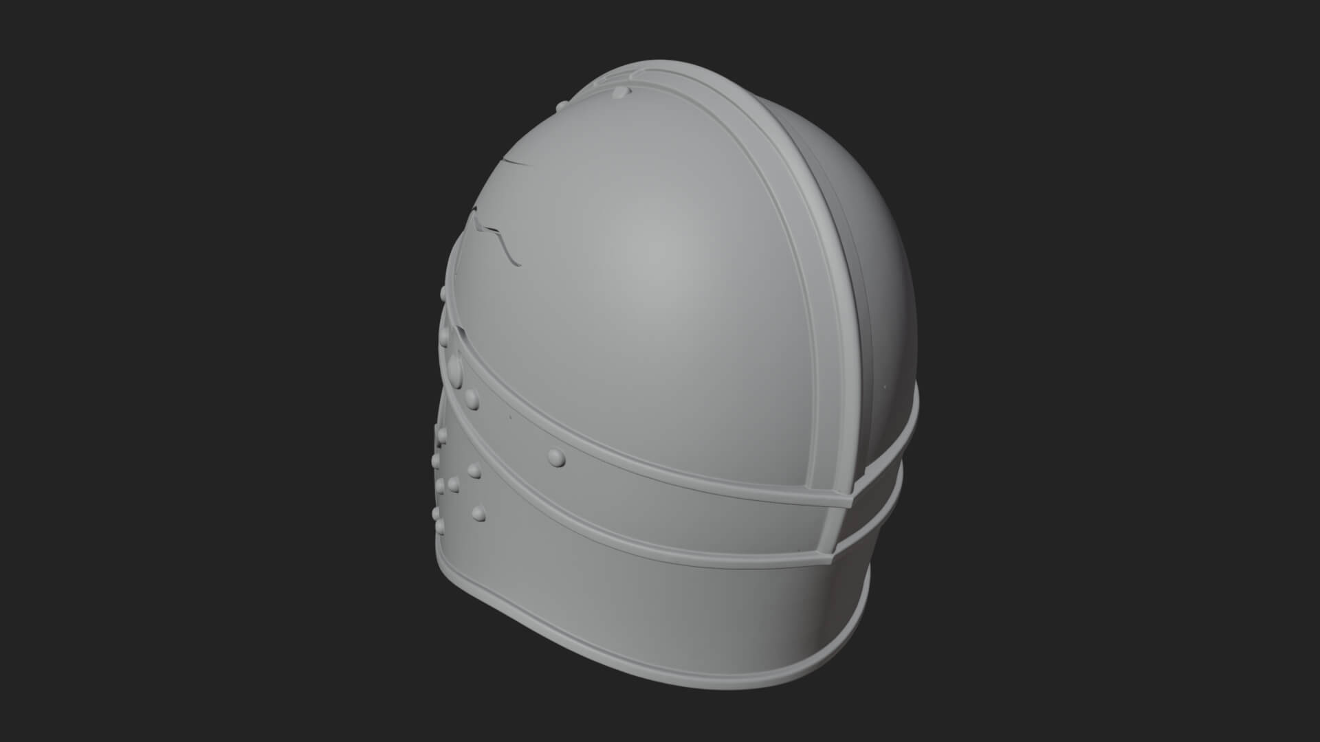 Skeleton Knight Bust Statue Design 7 3D Print Model 3D Model