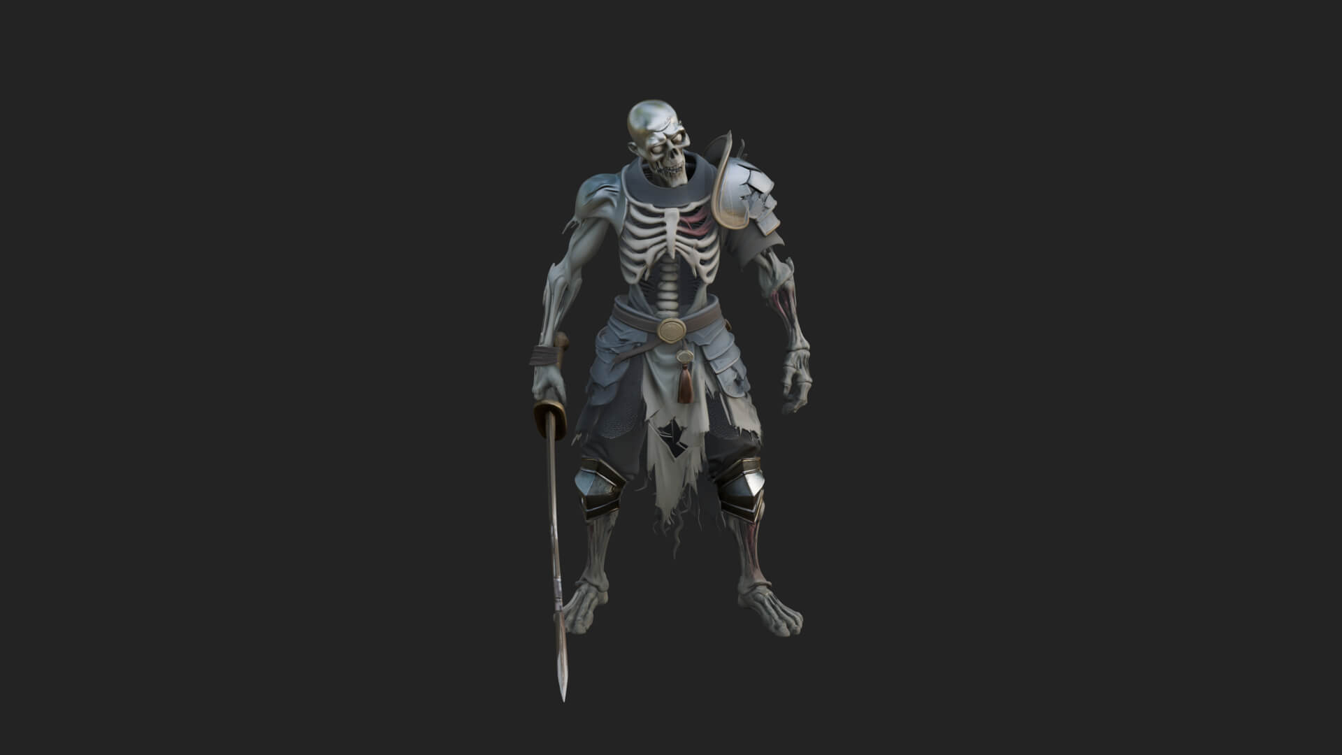 Skeleton Knight Statue Design 11 3D Print Model 3D Model